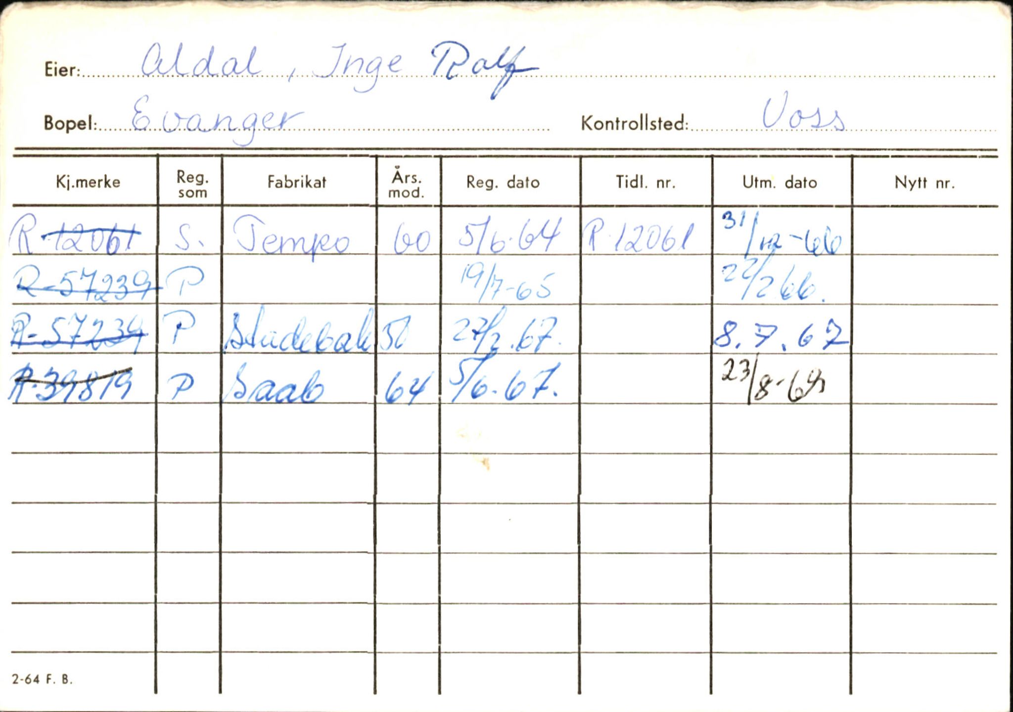 Statens vegvesen, Hordaland vegkontor, AV/SAB-A-5201/2/Ha/L0001: R-eierkort A, 1920-1971, p. 313