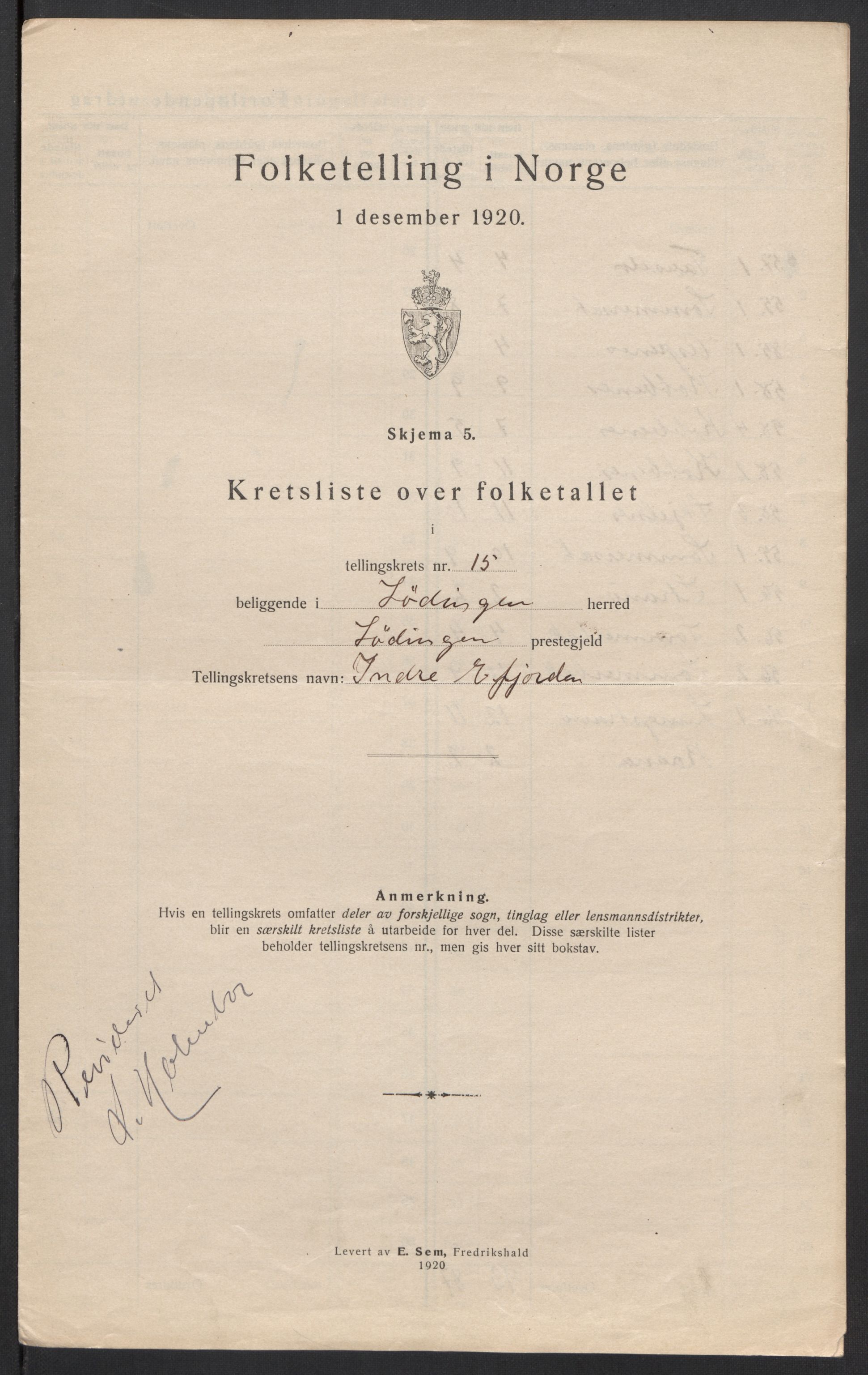 SAT, 1920 census for Lødingen, 1920, p. 48