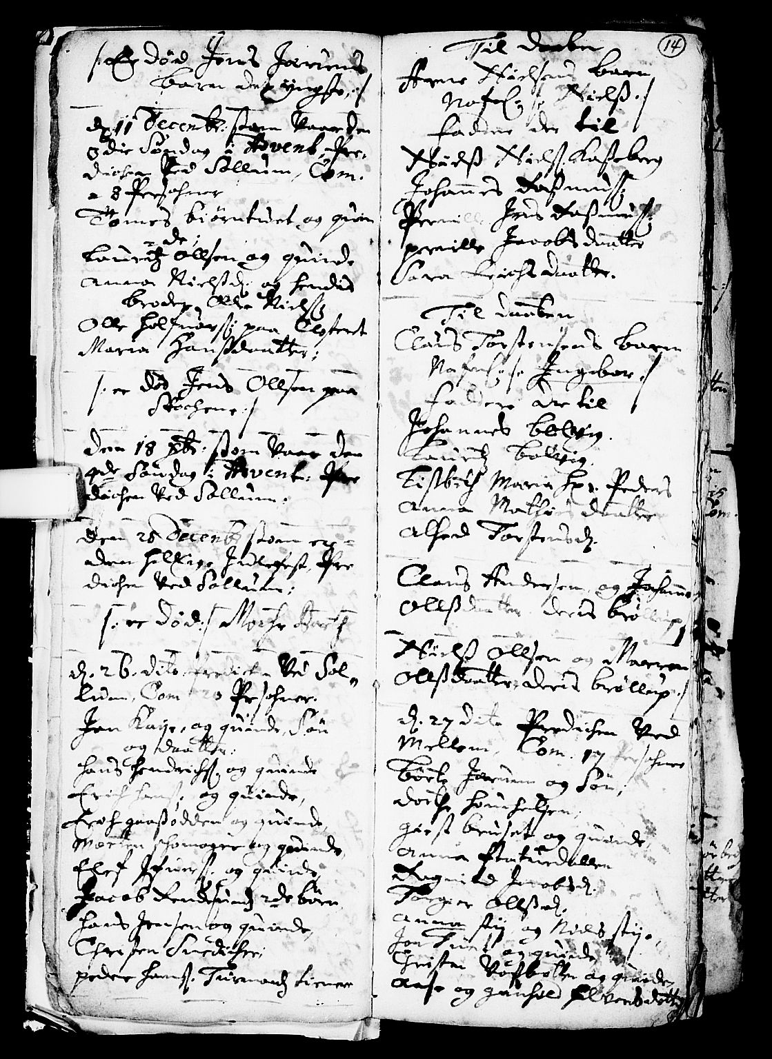 Solum kirkebøker, AV/SAKO-A-306/F/Fa/L0001: Parish register (official) no. I 1, 1701-1716, p. 14