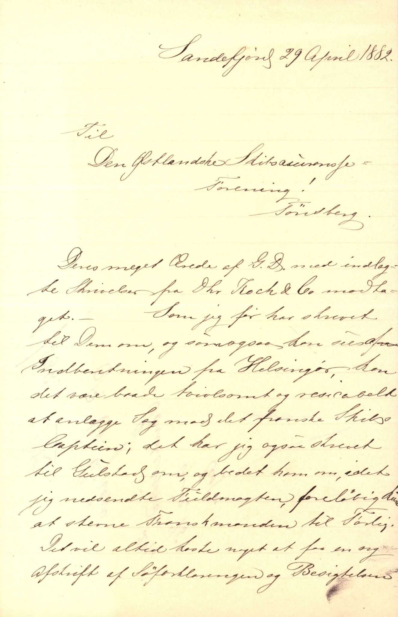 Pa 63 - Østlandske skibsassuranceforening, VEMU/A-1079/G/Ga/L0014/0011: Havaridokumenter / Agra, Anna, Jorsalfarer, Alfen, Uller, Solon, 1882, p. 91