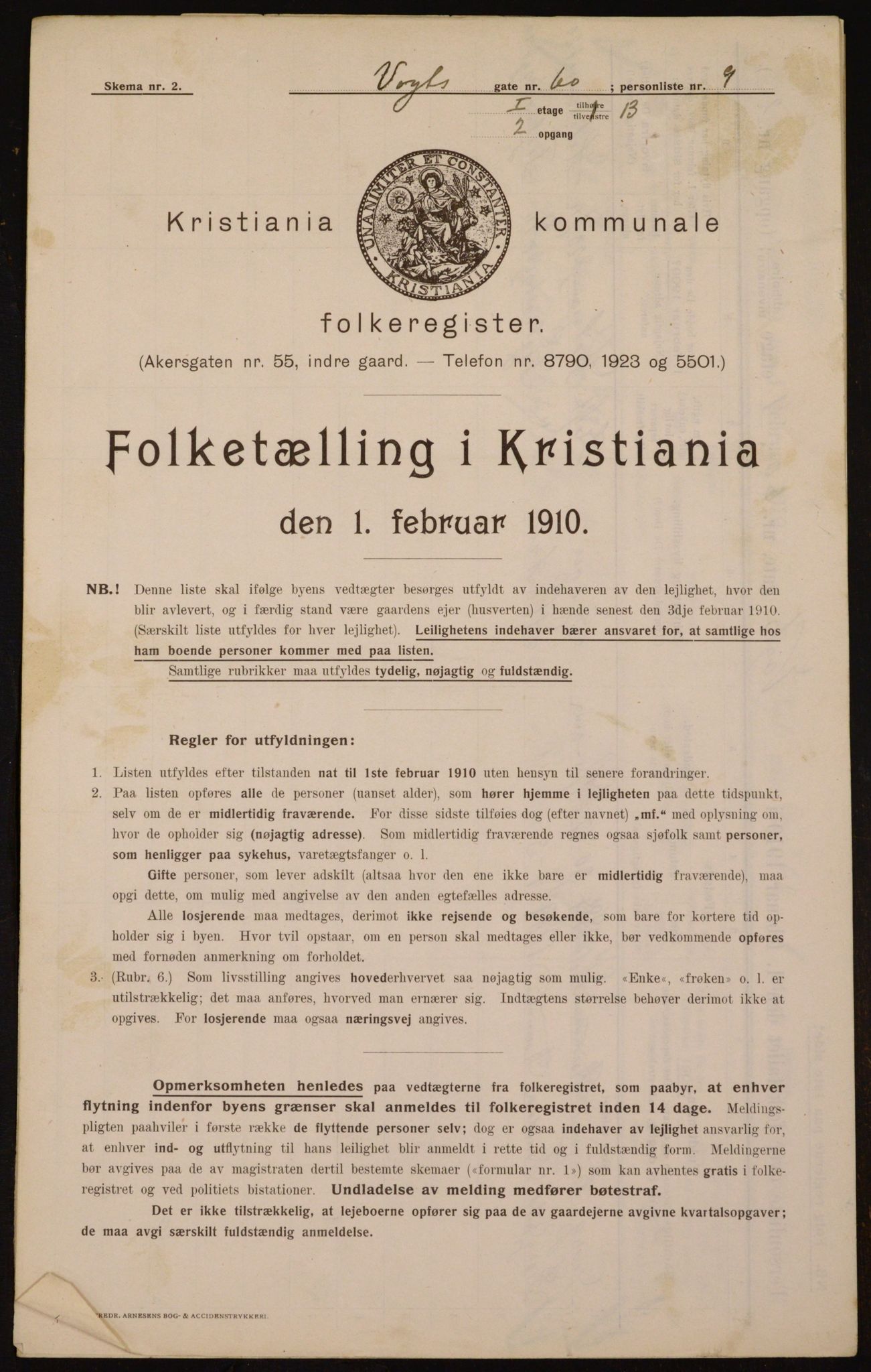 OBA, Municipal Census 1910 for Kristiania, 1910, p. 118873