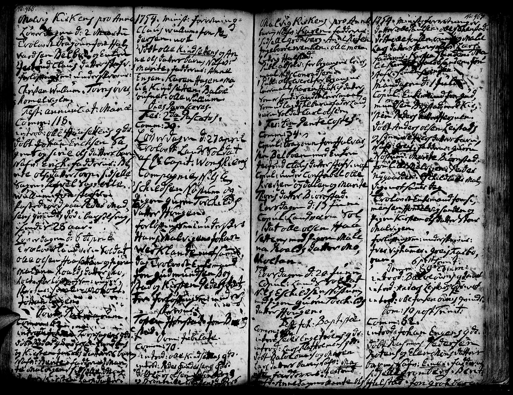 Ministerialprotokoller, klokkerbøker og fødselsregistre - Sør-Trøndelag, SAT/A-1456/606/L0277: Parish register (official) no. 606A01 /3, 1727-1780, p. 466-467