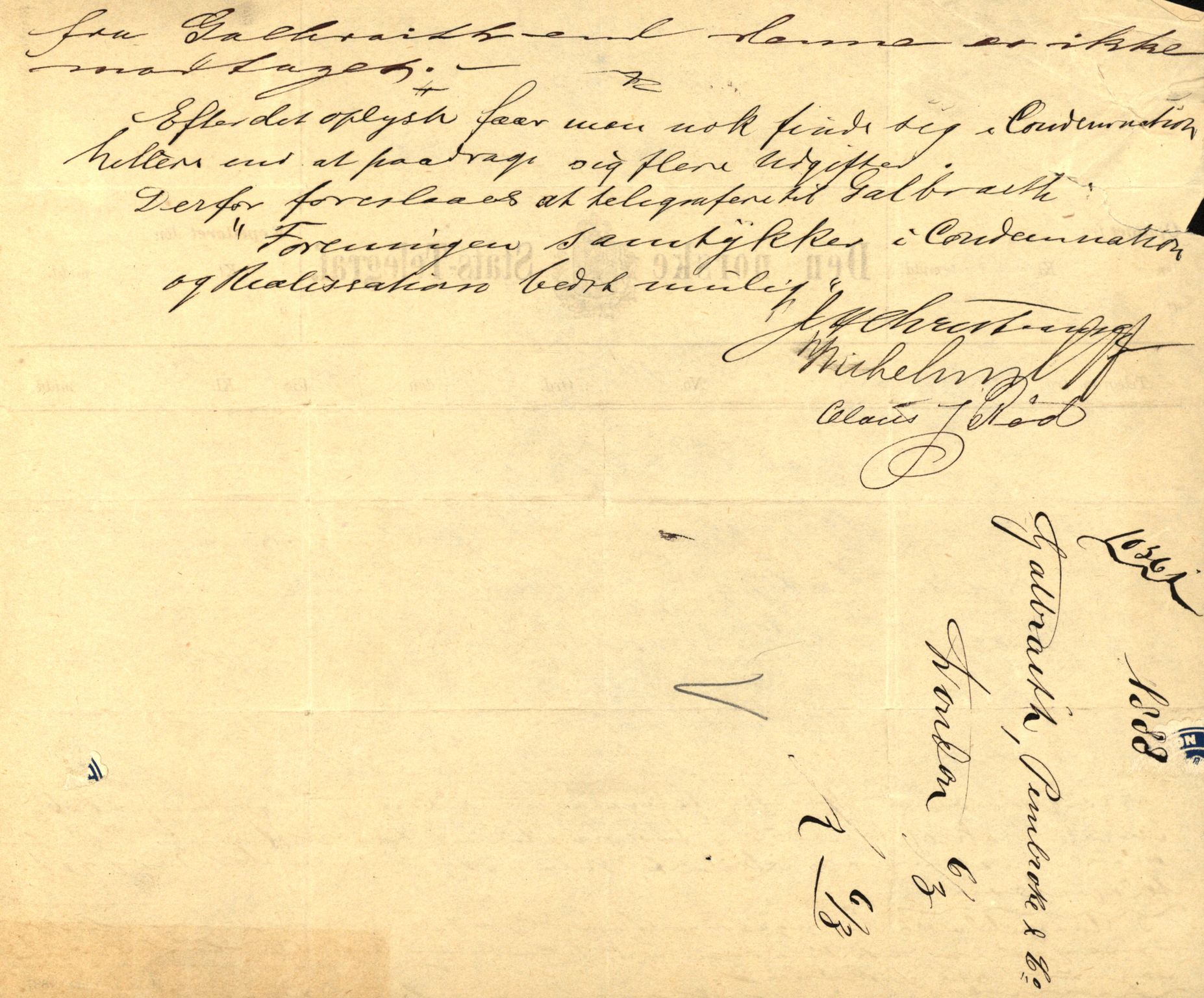 Pa 63 - Østlandske skibsassuranceforening, VEMU/A-1079/G/Ga/L0023/0002: Havaridokumenter / Flora, Frank, Freidig, Sophie, Wilhelmine, 1888, p. 59