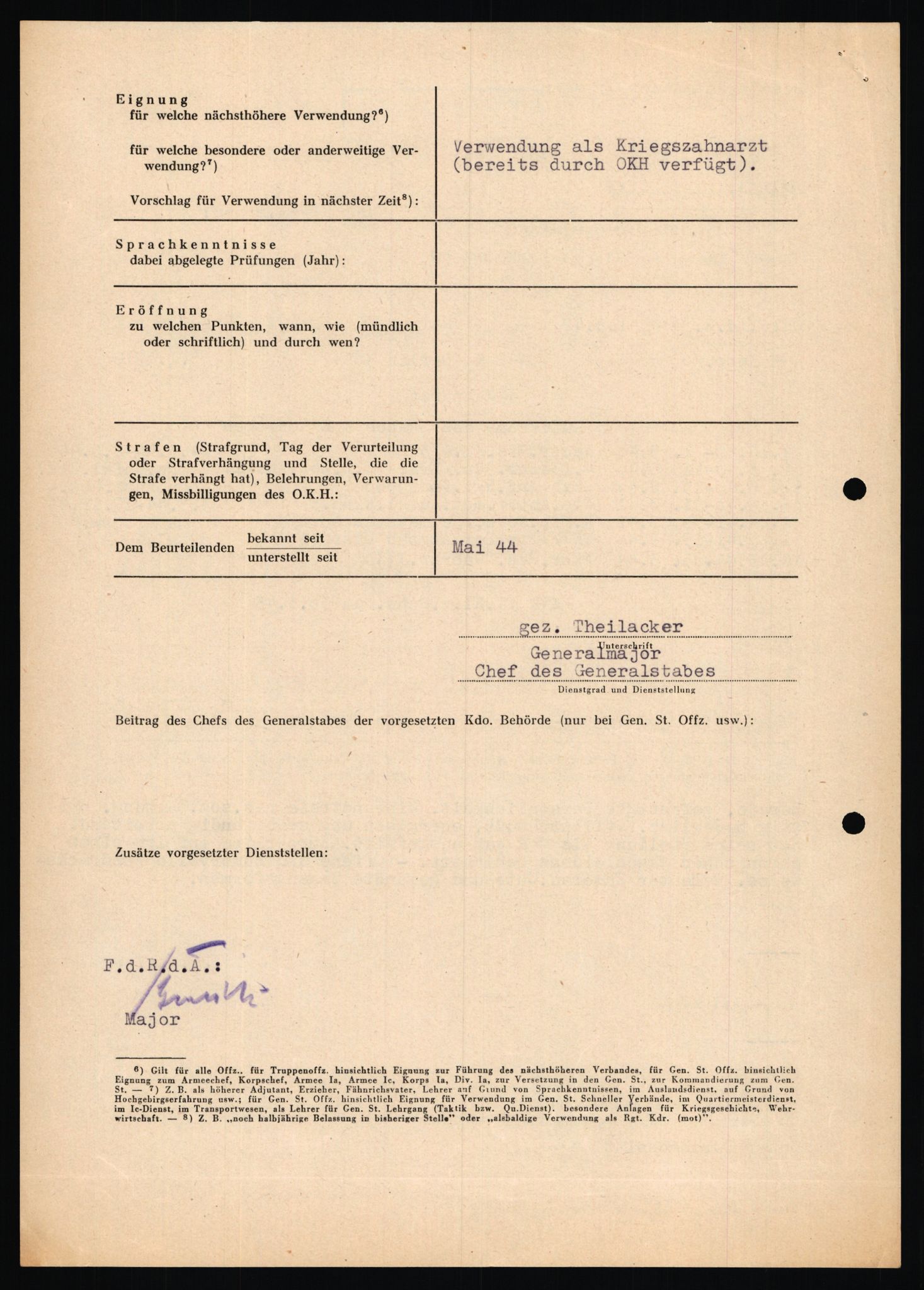 Forsvarets Overkommando. 2 kontor. Arkiv 11.4. Spredte tyske arkivsaker, AV/RA-RAFA-7031/D/Dar/Dara/L0019: Personalbøker og diverse, 1940-1945, p. 457