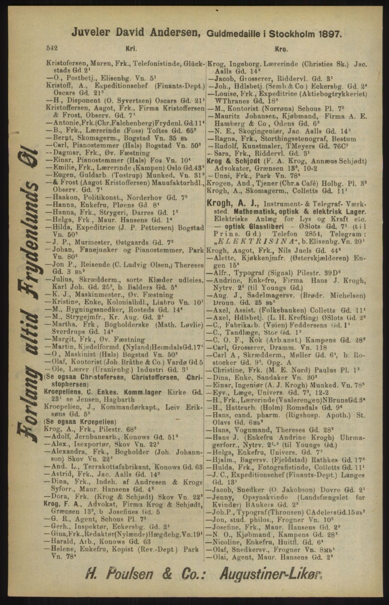 Kristiania/Oslo adressebok, PUBL/-, 1904, p. 544