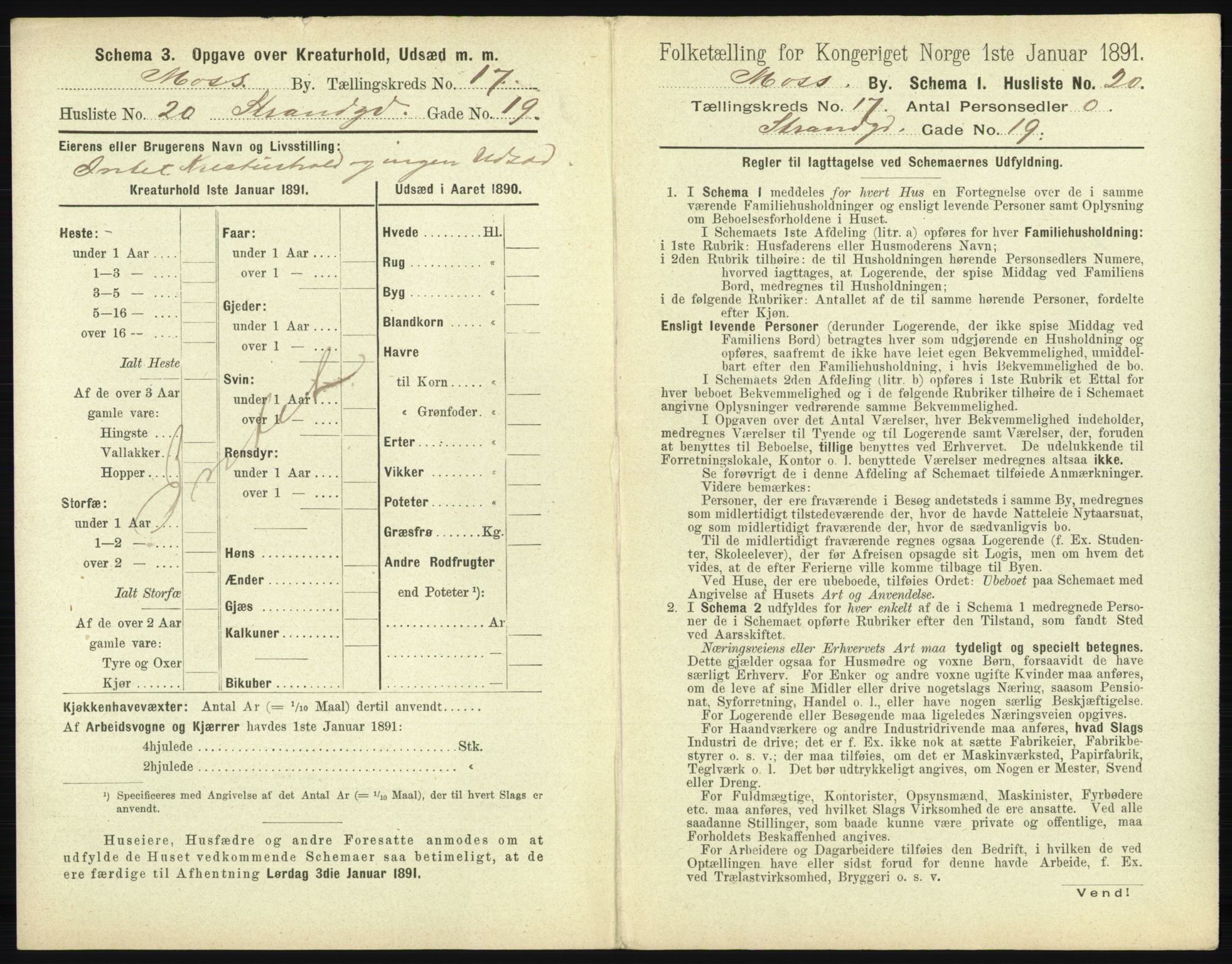 RA, 1891 census for 0104 Moss, 1891, p. 1114