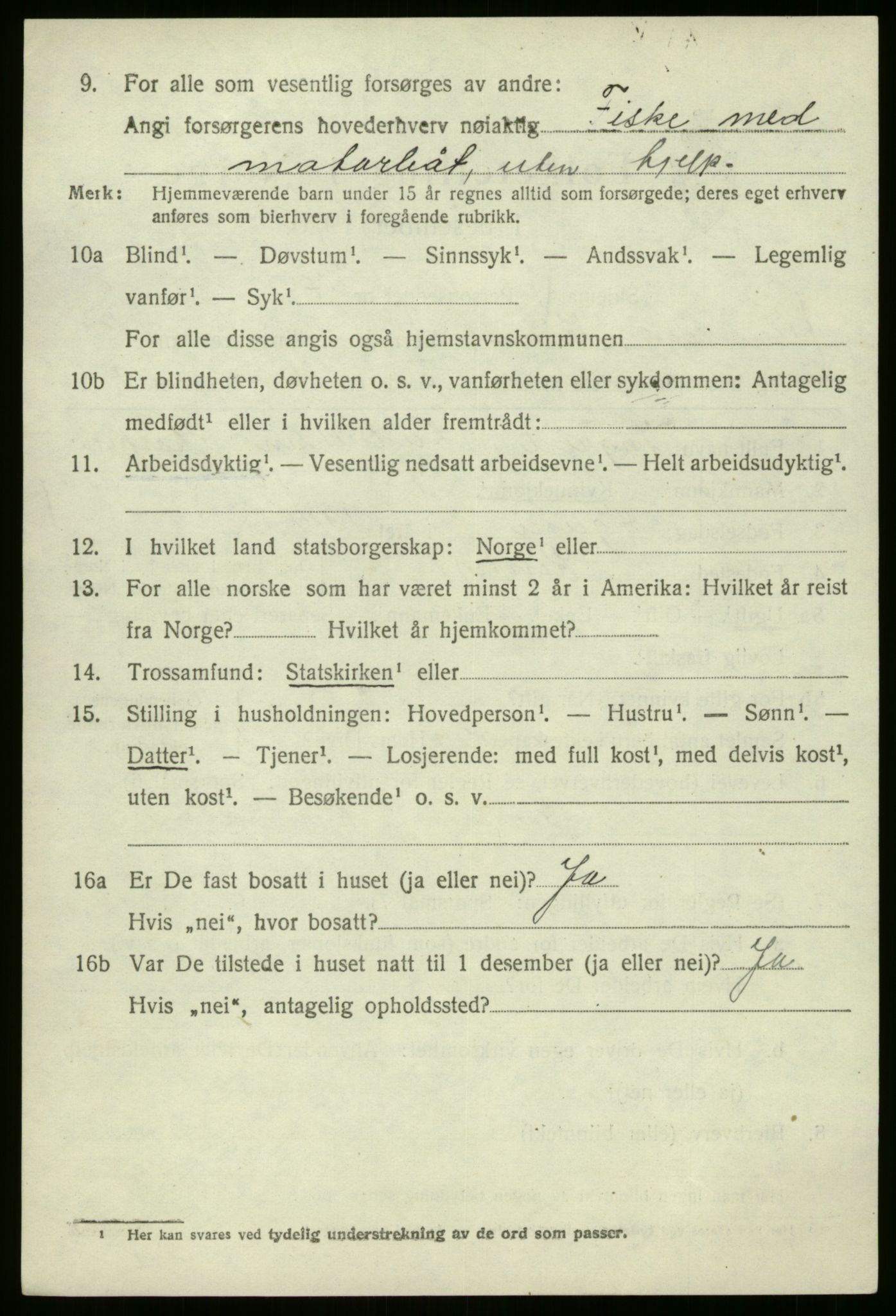 SAB, 1920 census for Kinn, 1920, p. 5130