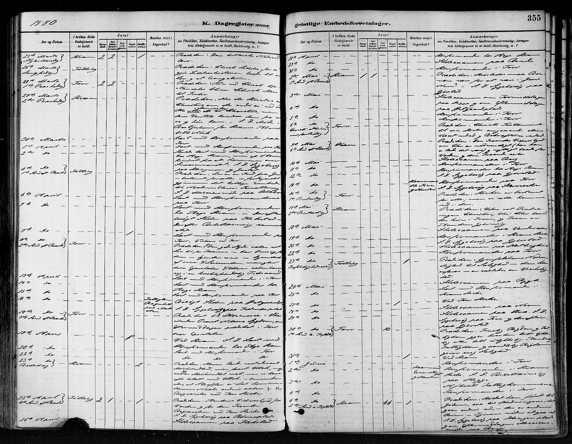 Ministerialprotokoller, klokkerbøker og fødselsregistre - Nord-Trøndelag, AV/SAT-A-1458/746/L0448: Parish register (official) no. 746A07 /1, 1878-1900, p. 355