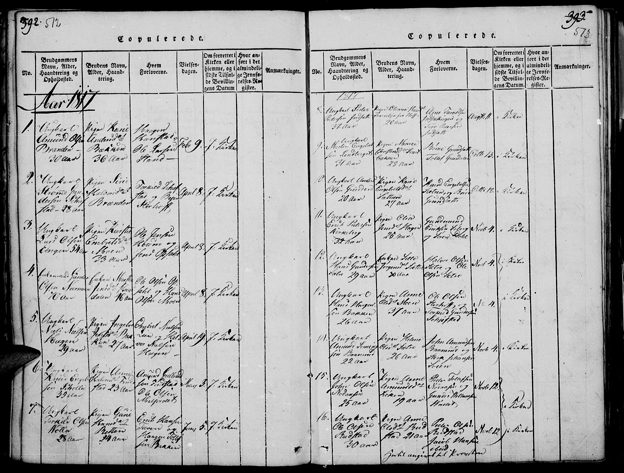 Elverum prestekontor, SAH/PREST-044/H/Ha/Haa/L0007: Parish register (official) no. 7, 1815-1830, p. 512-513