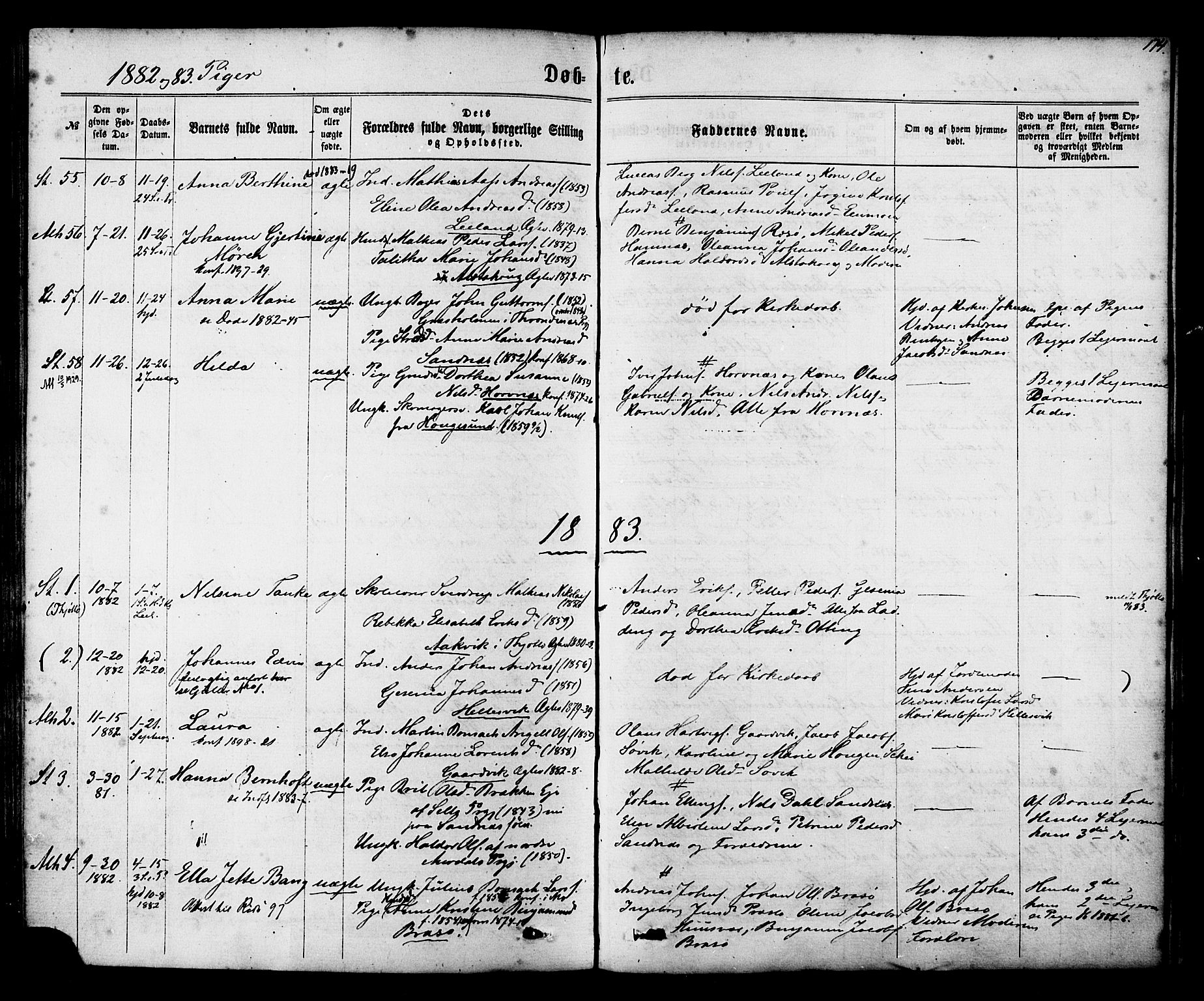 Ministerialprotokoller, klokkerbøker og fødselsregistre - Nordland, AV/SAT-A-1459/830/L0449: Parish register (official) no. 830A13, 1866-1886, p. 174