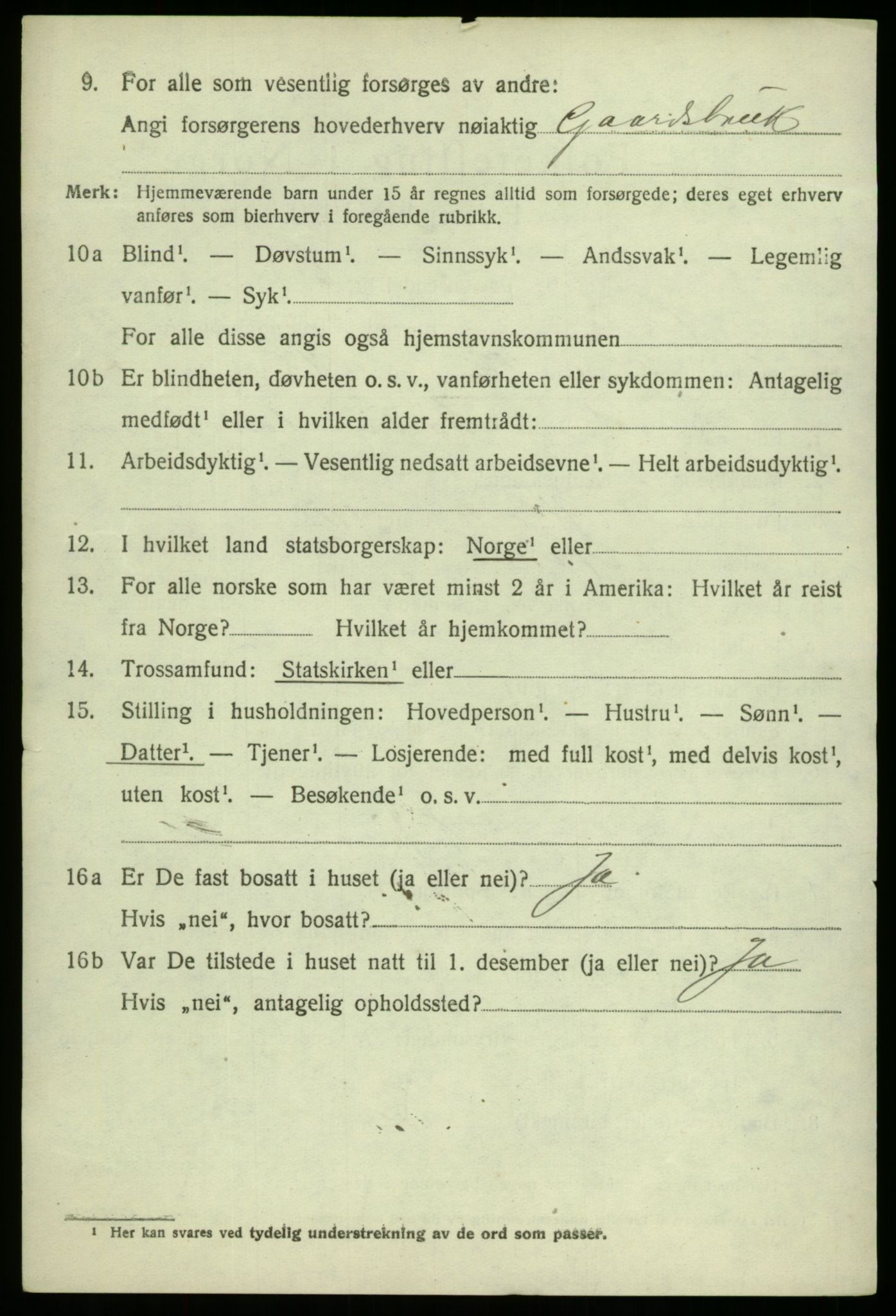 SAB, 1920 census for Haus, 1920, p. 6712