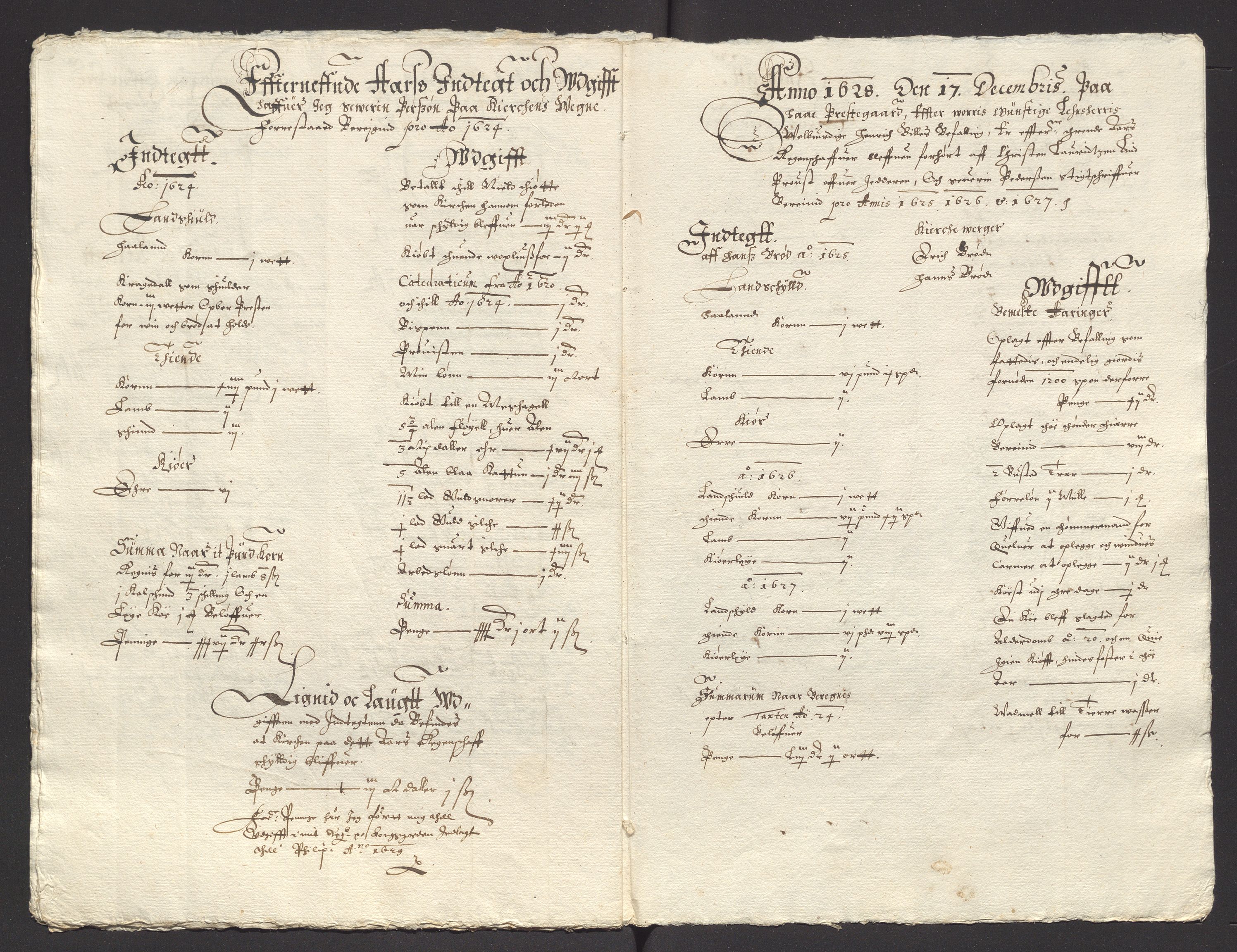 Stavanger len, AV/SAST-A-101870/Oa/L0017: Kirkeregnskaper, jordebøker, manntall, dommer, supplikker, befalinger, stevninger mv. 1617-1674. des. 1 s. 36-39, 46f, 54, 88ff, 98-102, 1600-1628, p. 268