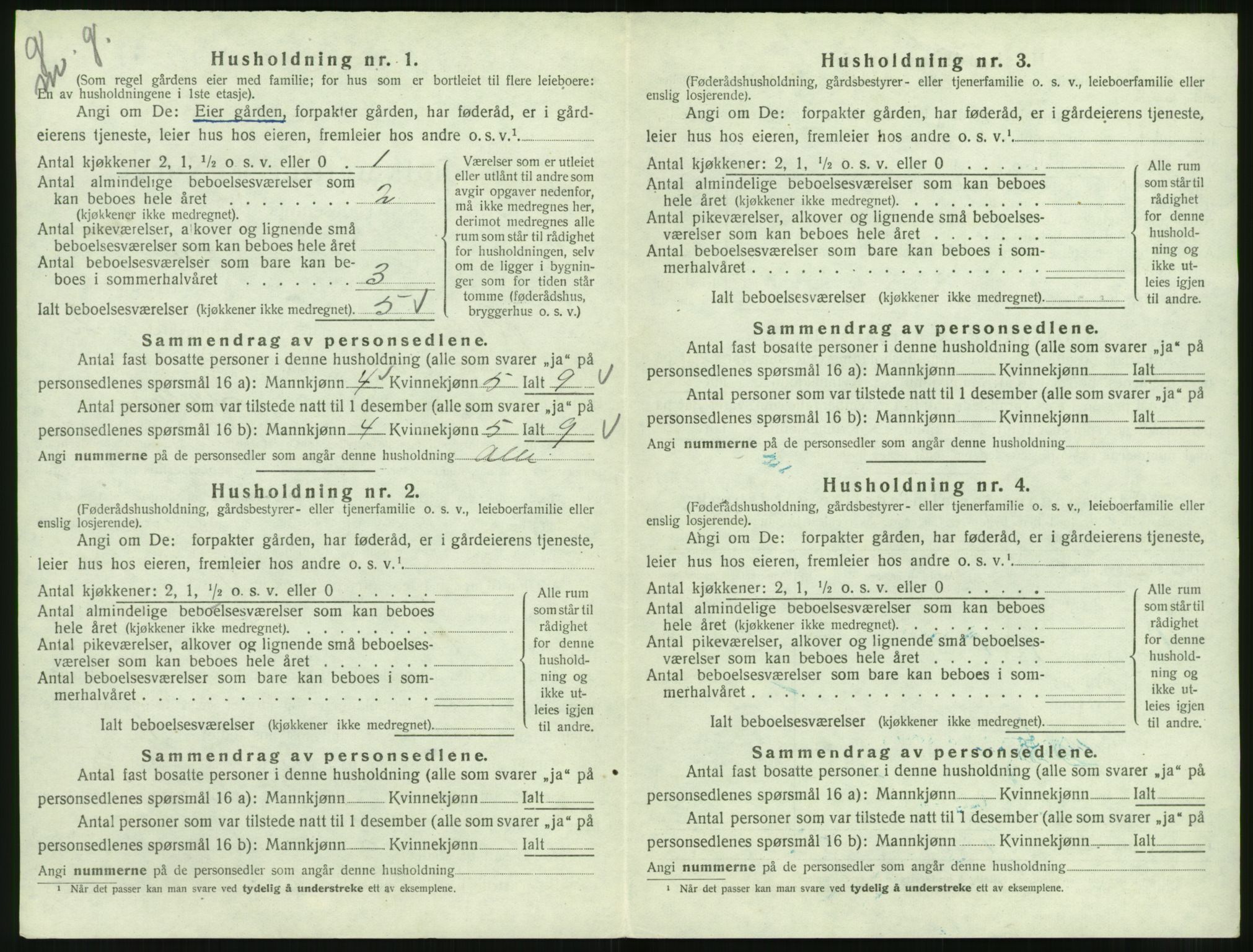 SAT, 1920 census for Rovde, 1920, p. 74