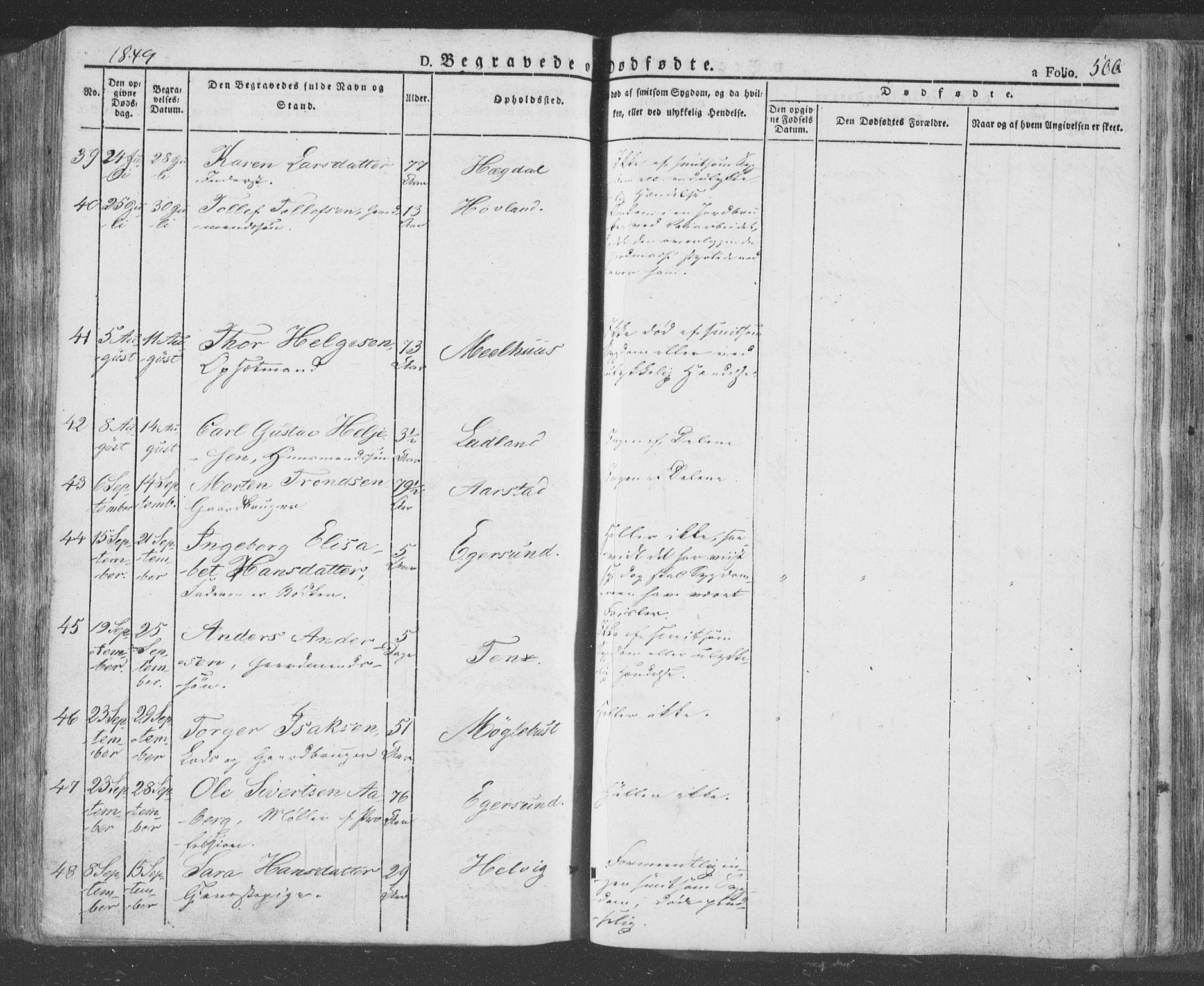 Eigersund sokneprestkontor, AV/SAST-A-101807/S08/L0009: Parish register (official) no. A 9, 1827-1850, p. 500