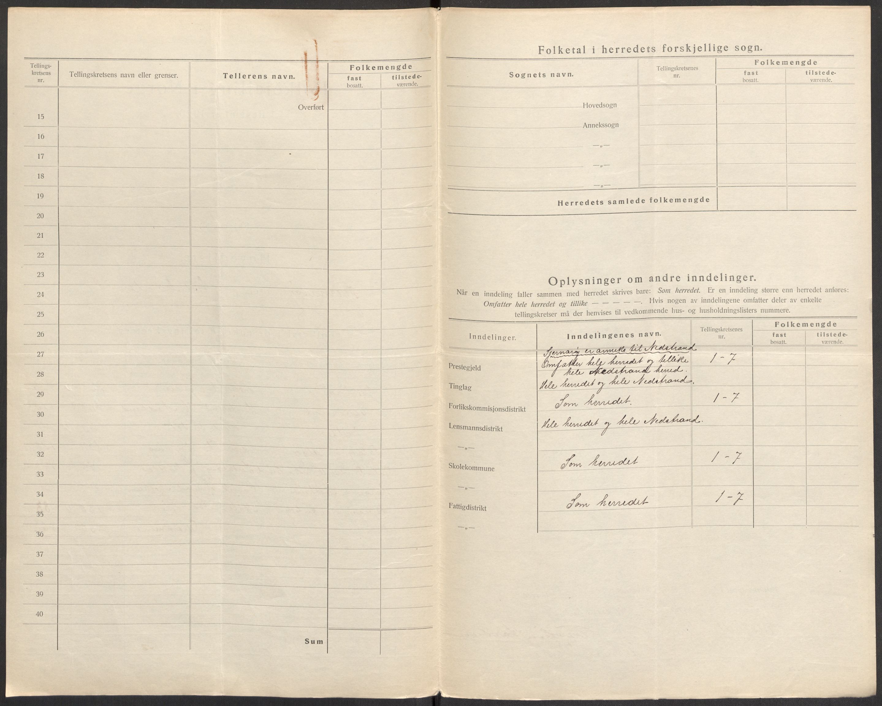 SAST, 1920 census for Sjernarøy, 1920, p. 11