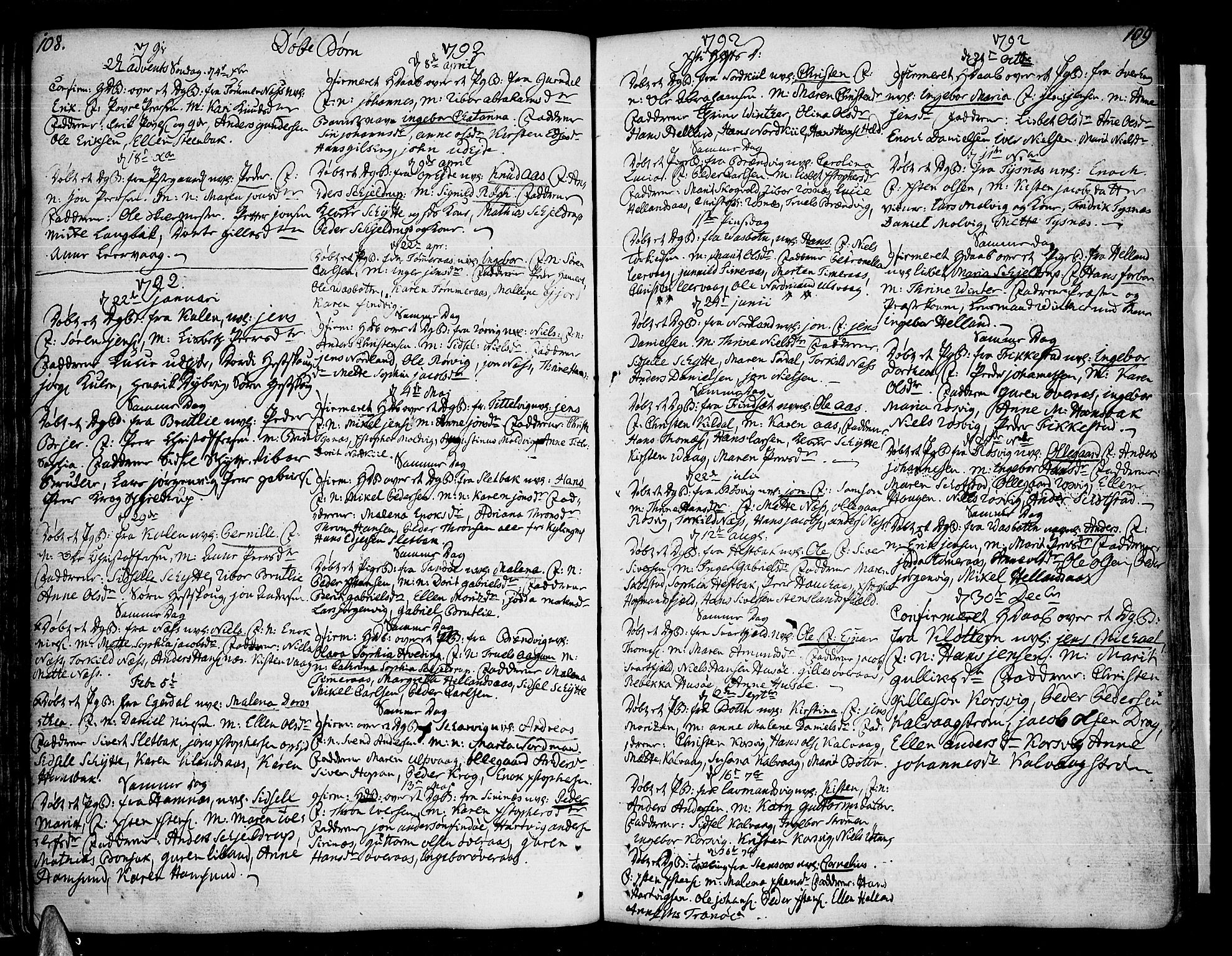 Ministerialprotokoller, klokkerbøker og fødselsregistre - Nordland, AV/SAT-A-1459/859/L0841: Parish register (official) no. 859A01, 1766-1821, p. 108-109
