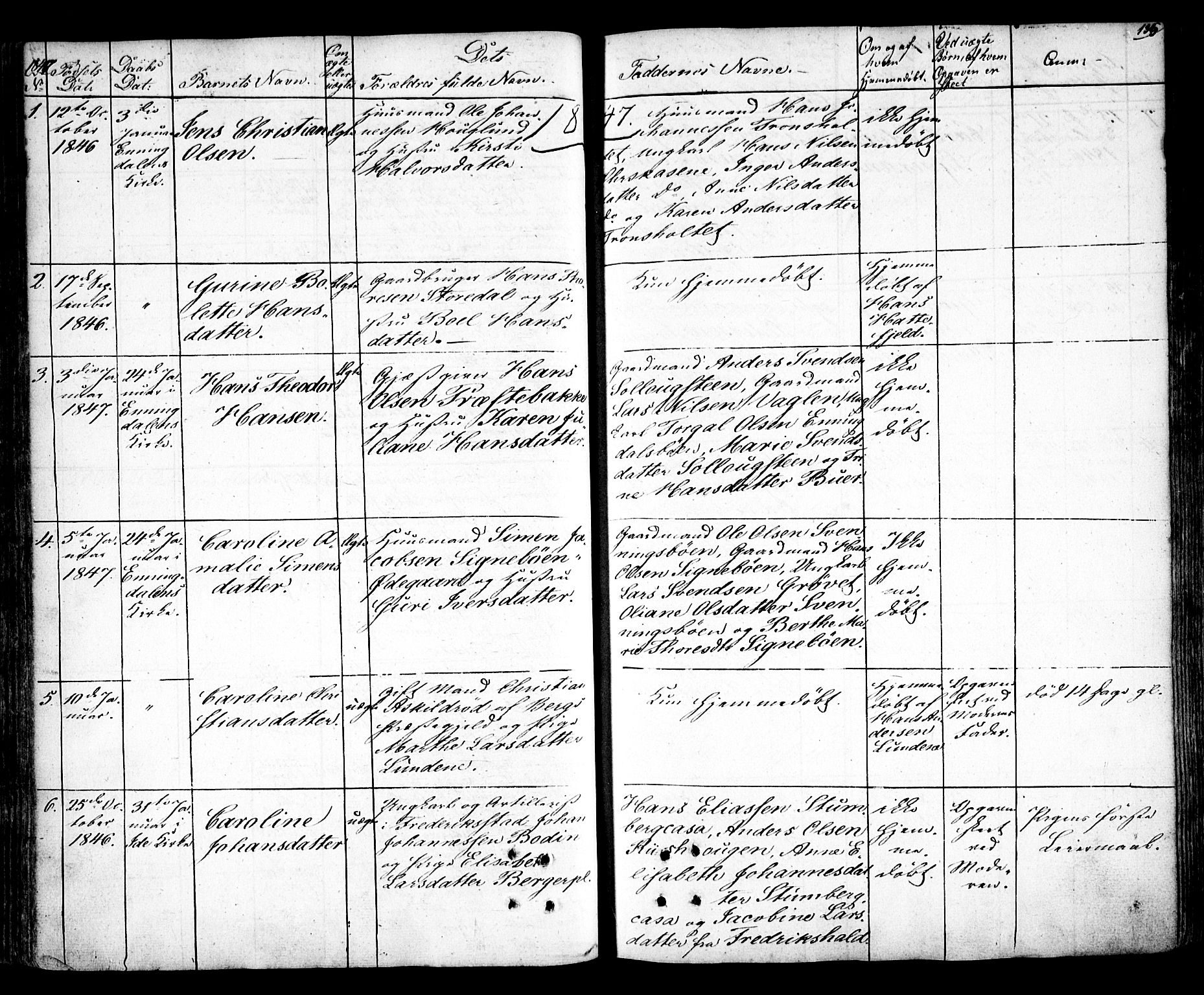 Idd prestekontor Kirkebøker, AV/SAO-A-10911/F/Fc/L0003: Parish register (official) no. III 3, 1832-1847, p. 135