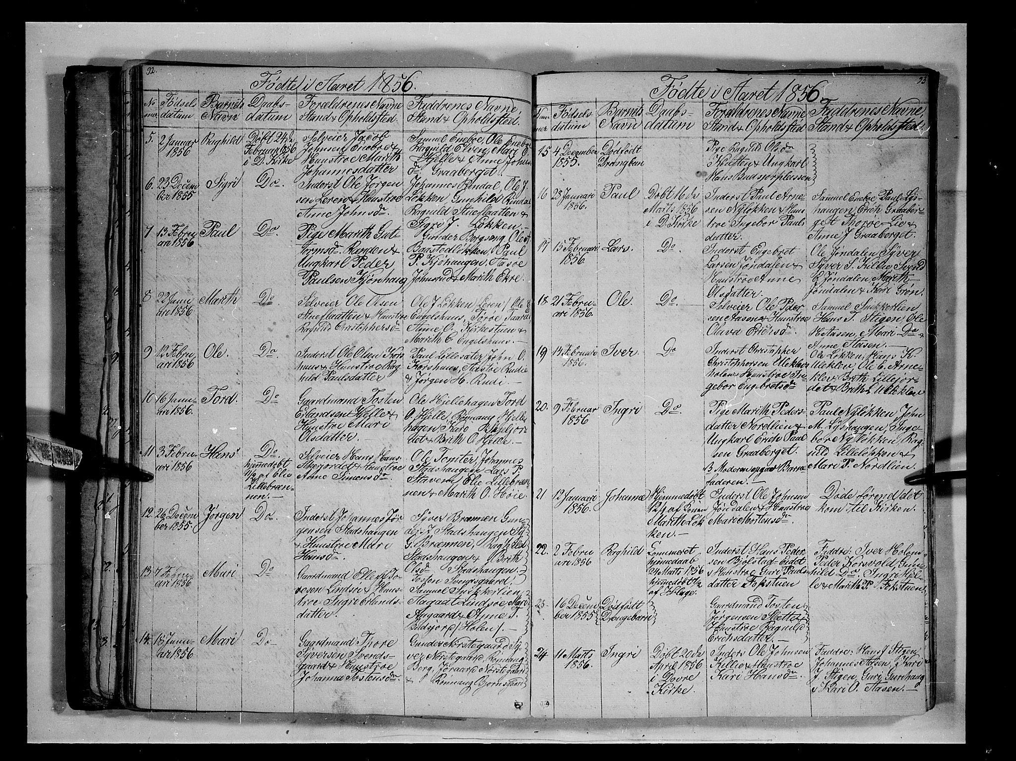 Lesja prestekontor, SAH/PREST-068/H/Ha/Hab/L0003: Parish register (copy) no. 3, 1842-1862, p. 92-93