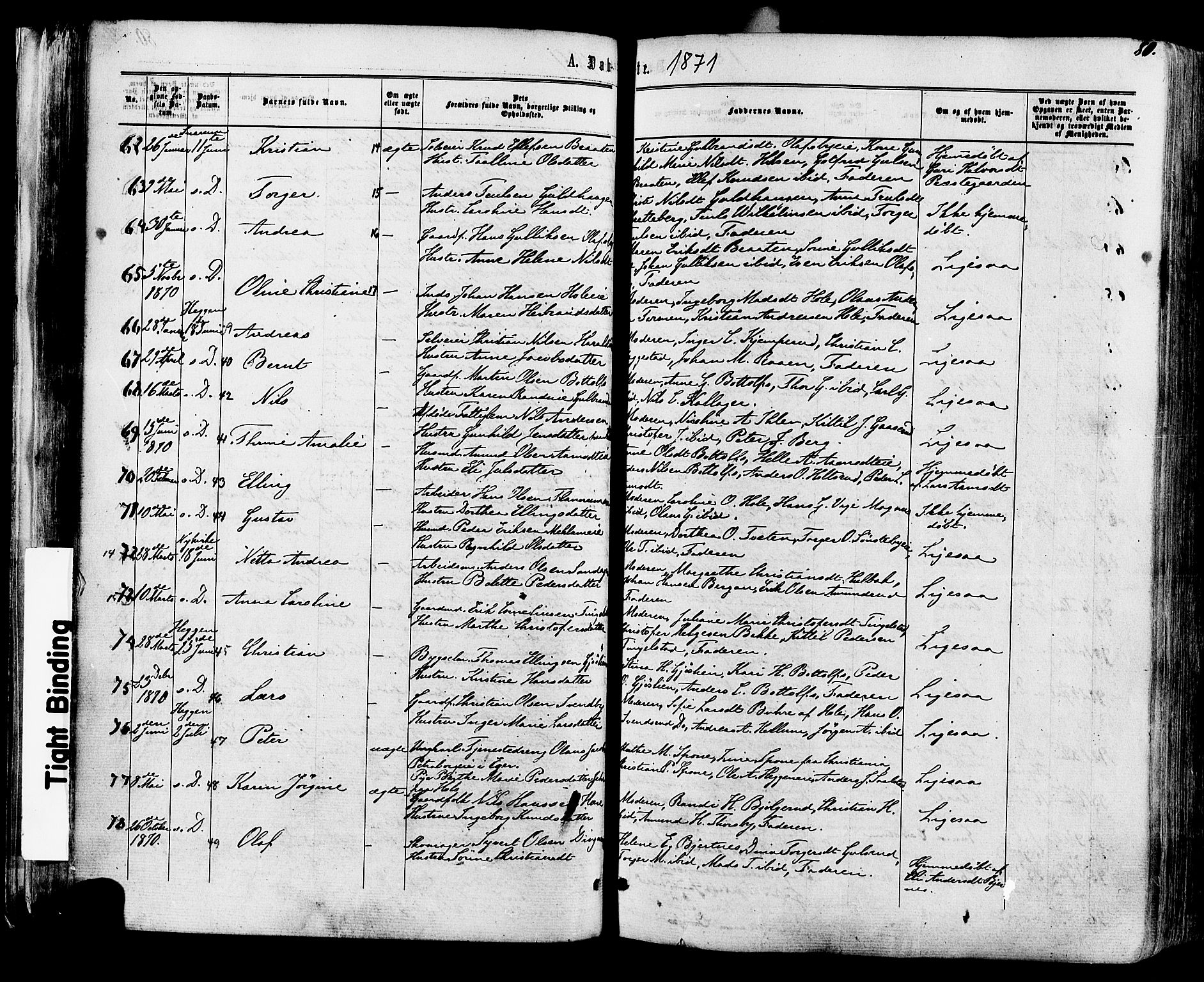 Modum kirkebøker, SAKO/A-234/F/Fa/L0010: Parish register (official) no. 10, 1865-1876, p. 81