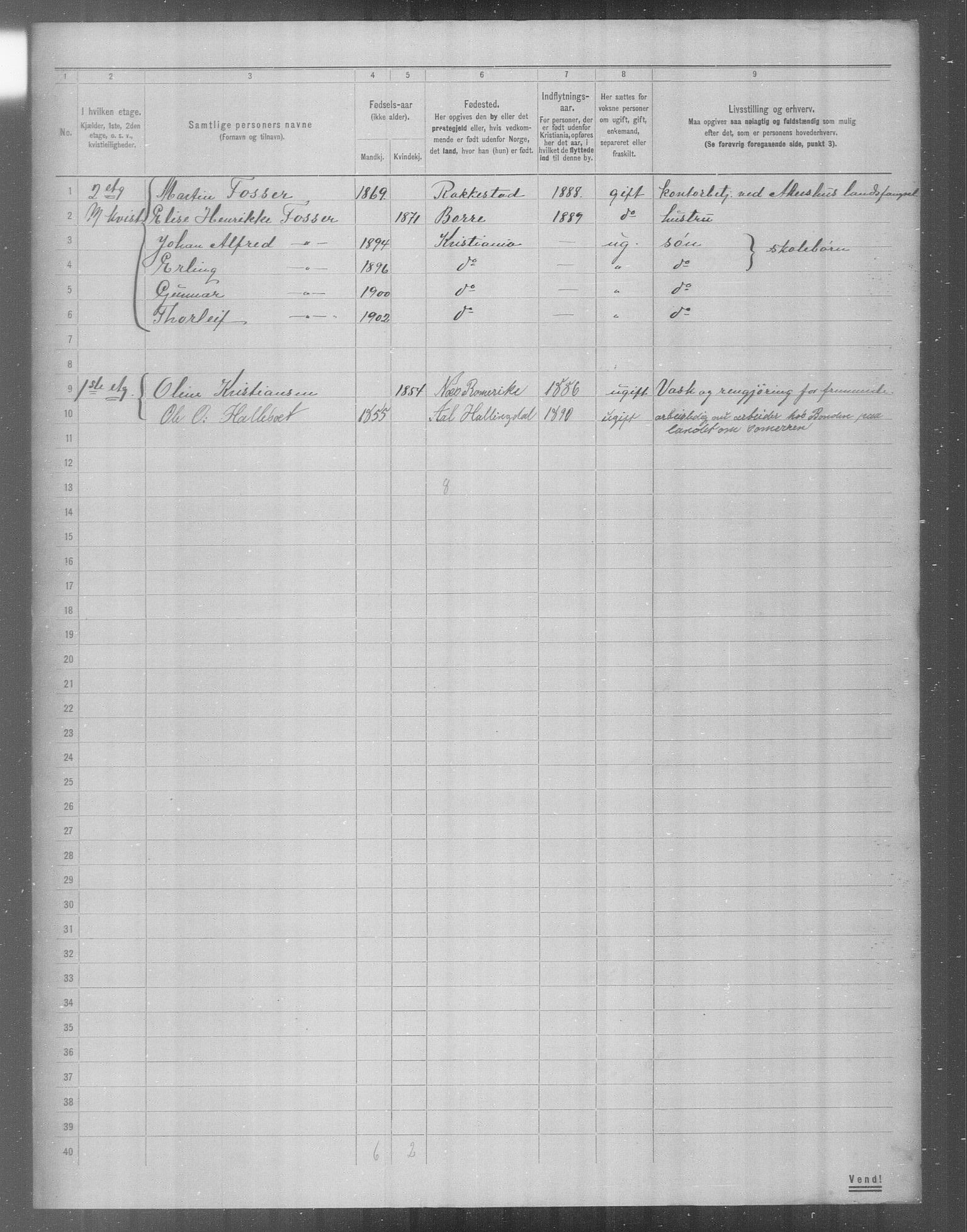 OBA, Municipal Census 1904 for Kristiania, 1904, p. 22916