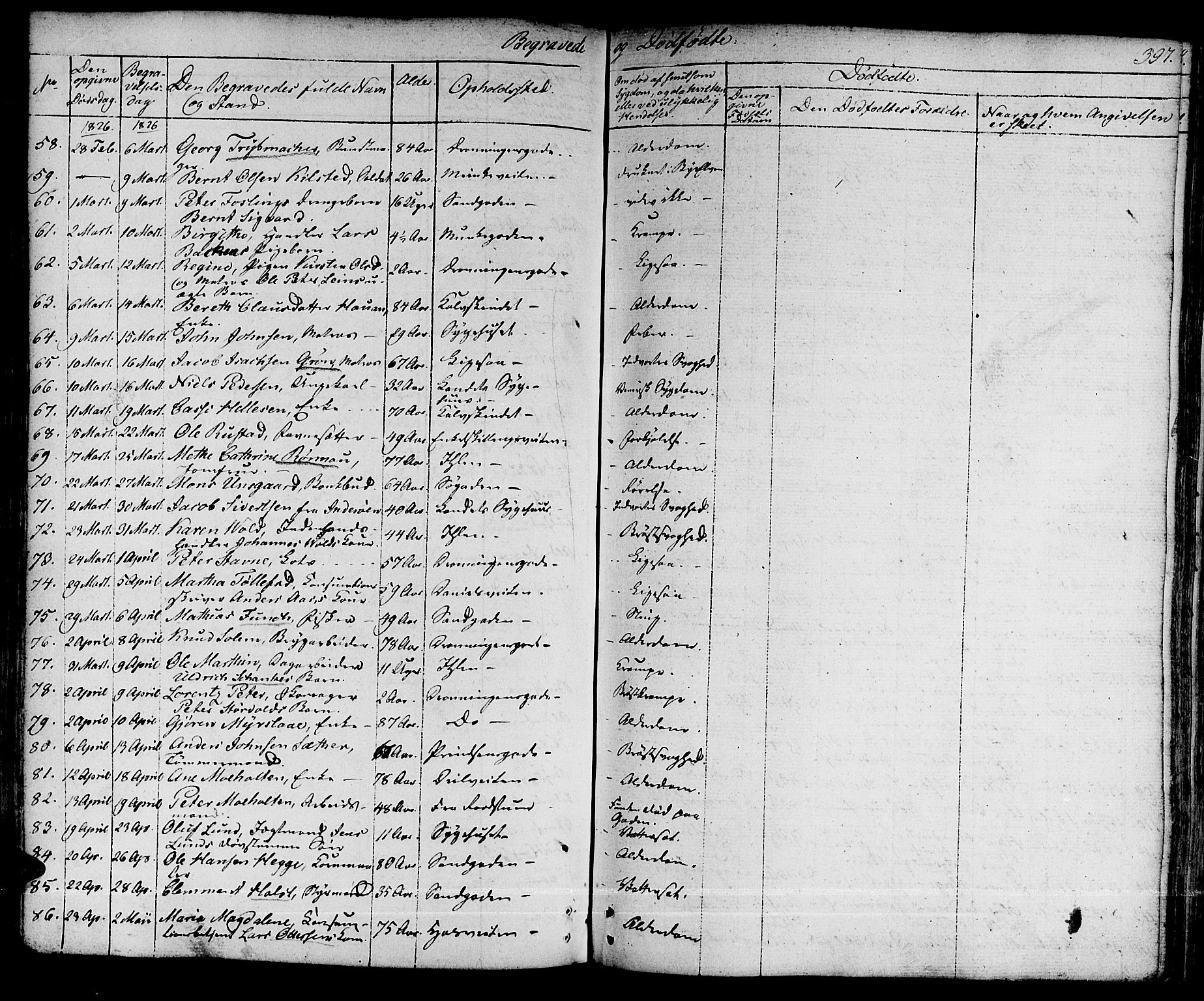 Ministerialprotokoller, klokkerbøker og fødselsregistre - Sør-Trøndelag, SAT/A-1456/601/L0045: Parish register (official) no. 601A13, 1821-1831, p. 397