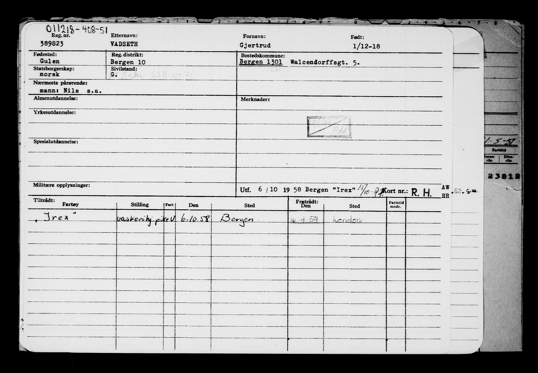 Direktoratet for sjømenn, AV/RA-S-3545/G/Gb/L0164: Hovedkort, 1918, p. 417