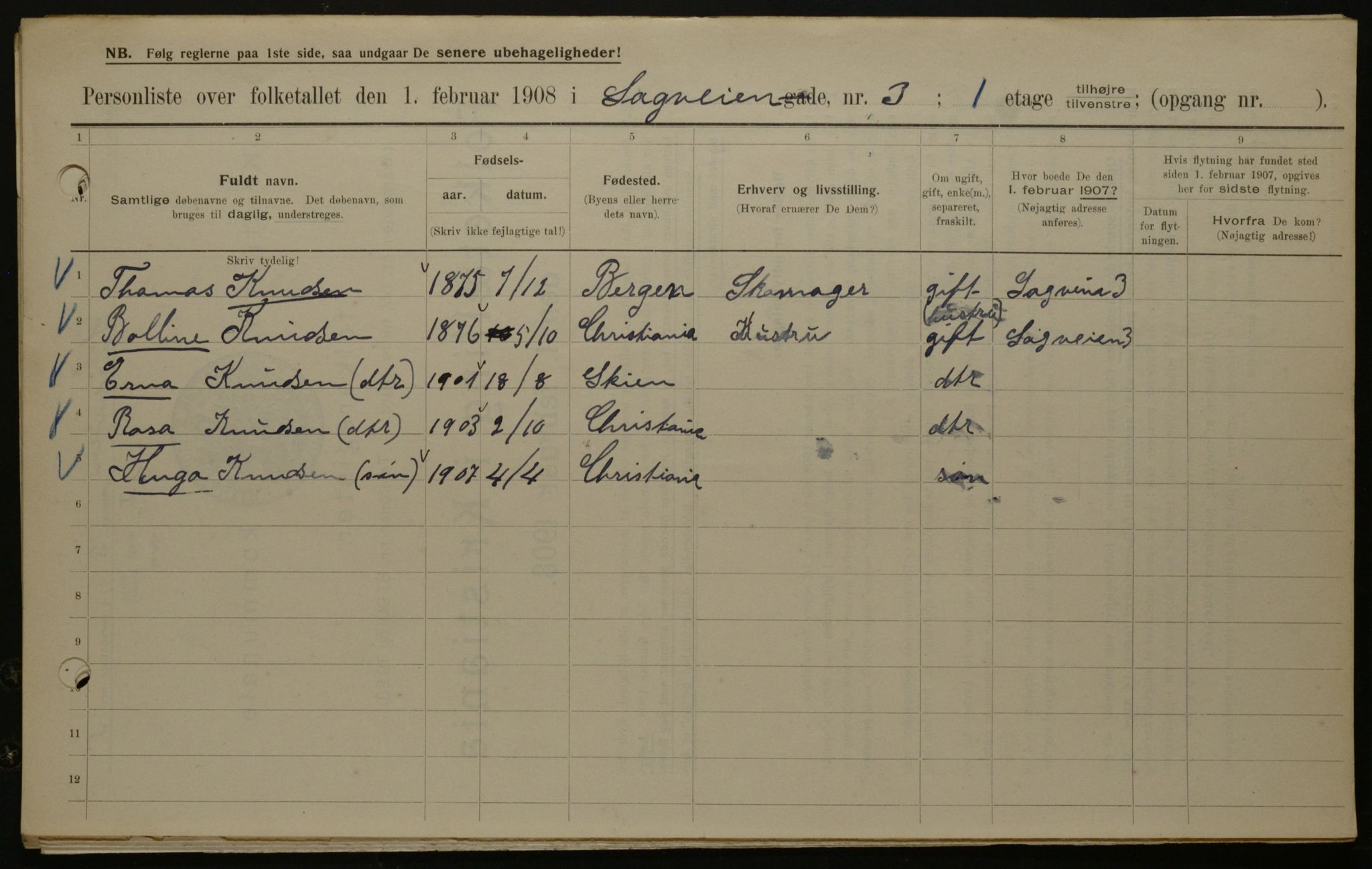 OBA, Municipal Census 1908 for Kristiania, 1908, p. 77891