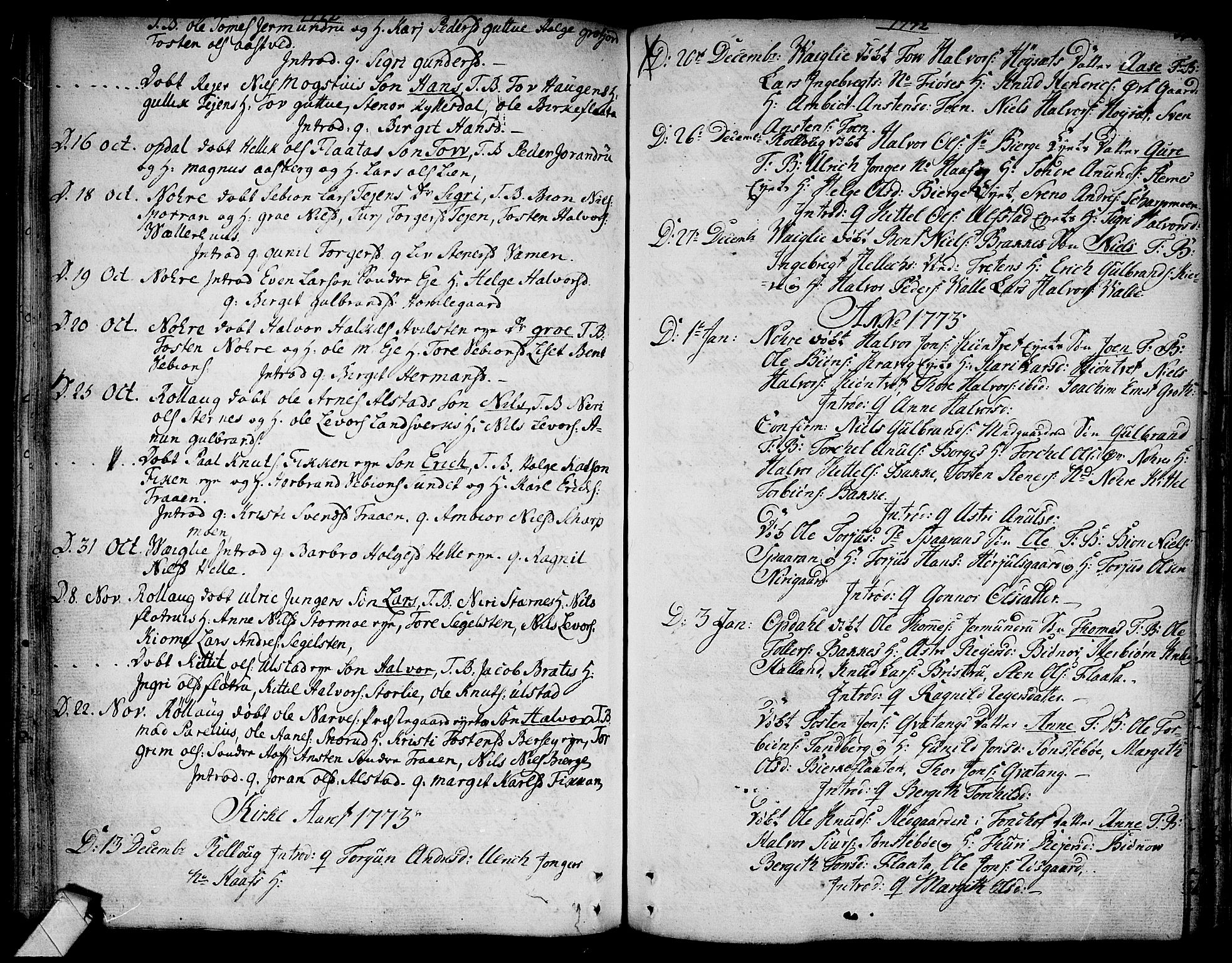 Rollag kirkebøker, SAKO/A-240/F/Fa/L0003: Parish register (official) no. I 3, 1743-1778, p. 138