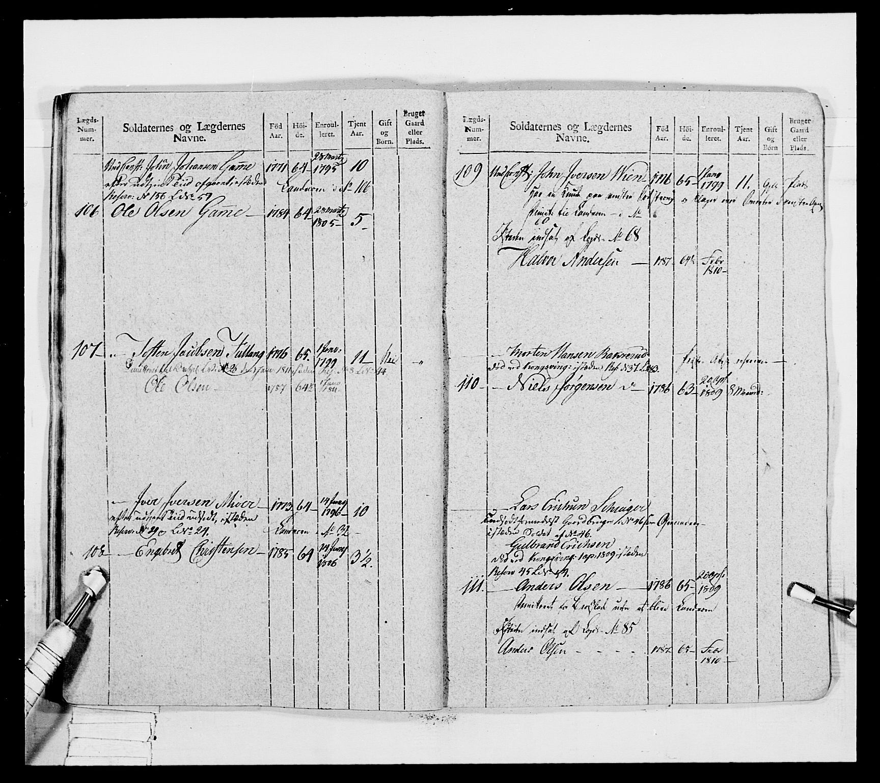 Generalitets- og kommissariatskollegiet, Det kongelige norske kommissariatskollegium, AV/RA-EA-5420/E/Eh/L0042: 1. Akershusiske nasjonale infanteriregiment, 1810, p. 180