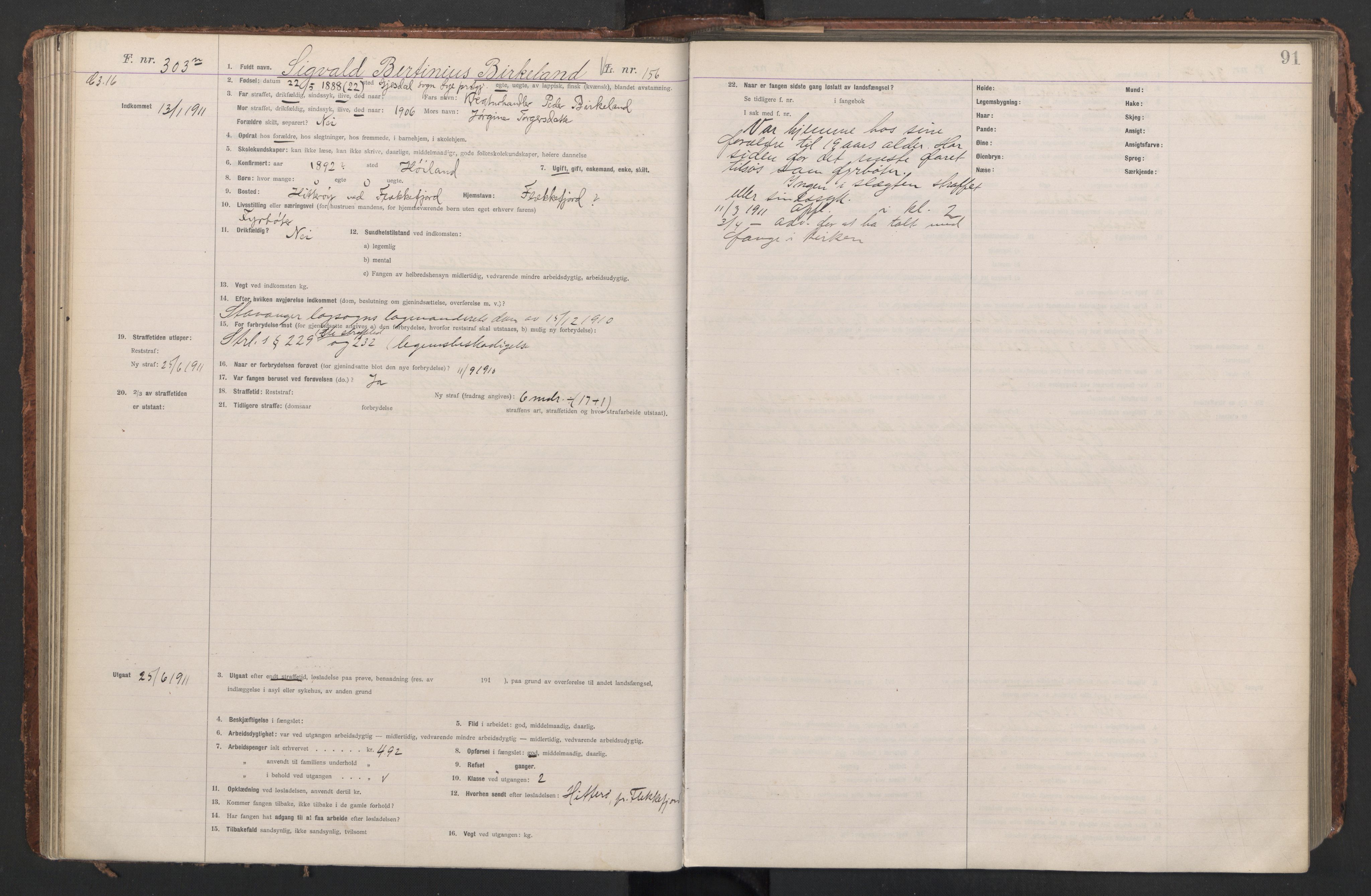 Botsfengslet, AV/RA-S-1539/D/Db/Dbb/L0044: 213n - 553n, 1910-1912, p. 91