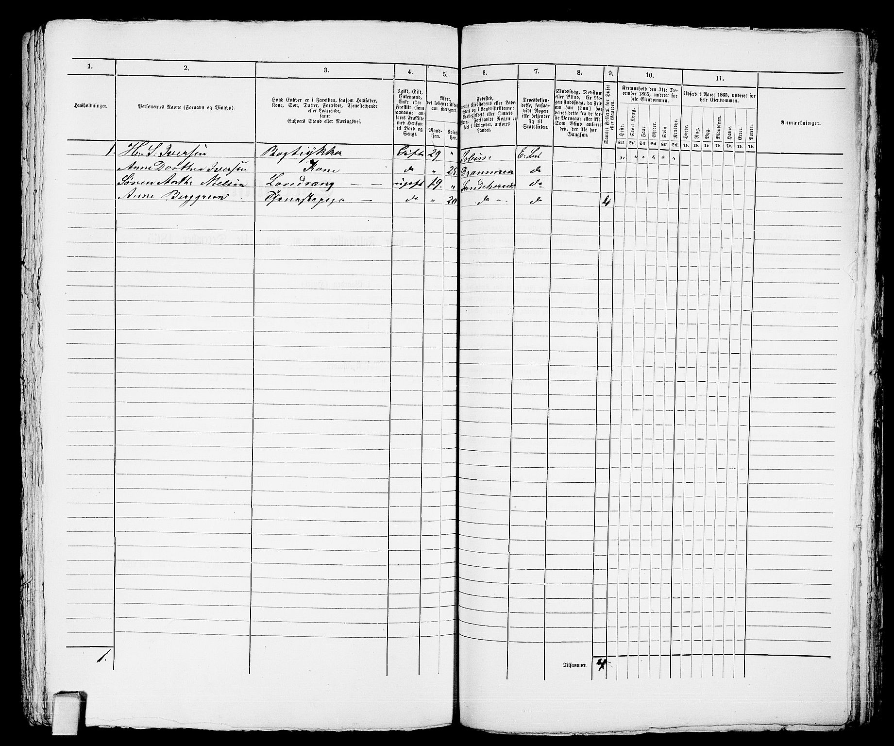 RA, 1865 census for Sandeherred/Sandefjord, 1865, p. 492