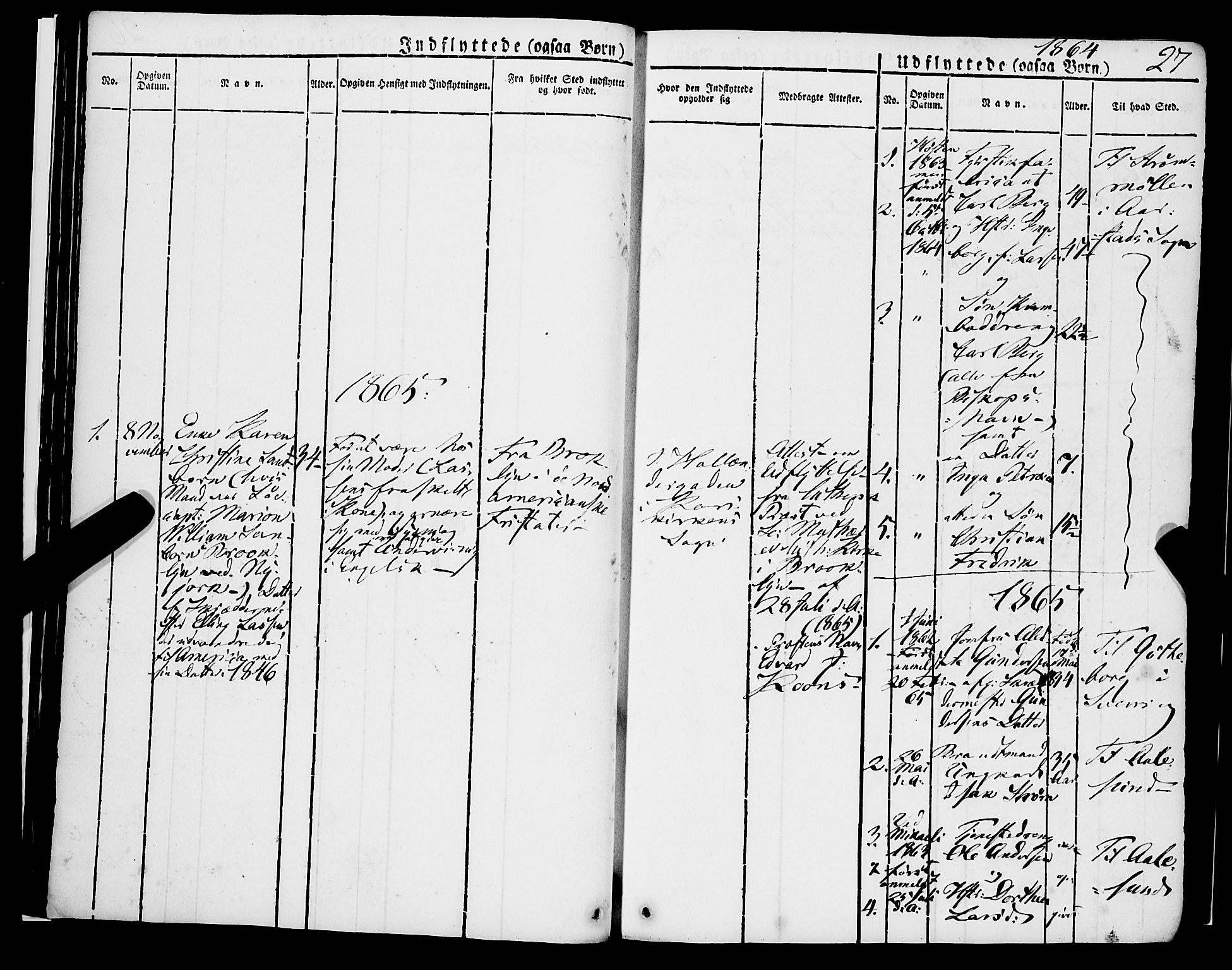 Korskirken sokneprestembete, SAB/A-76101/H/Haa/L0050: Parish register (official) no. F 1, 1821-1869, p. 27