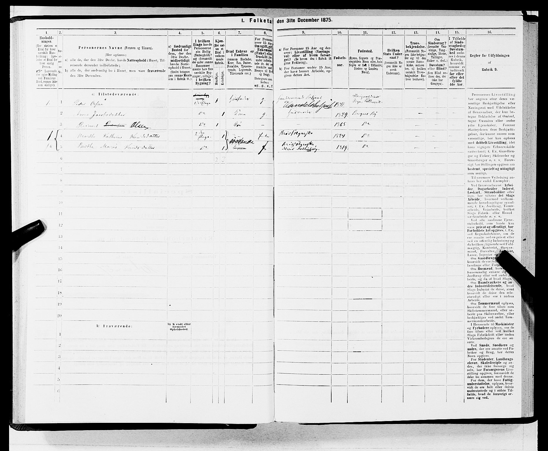 SAB, 1875 census for 1301 Bergen, 1875, p. 2003