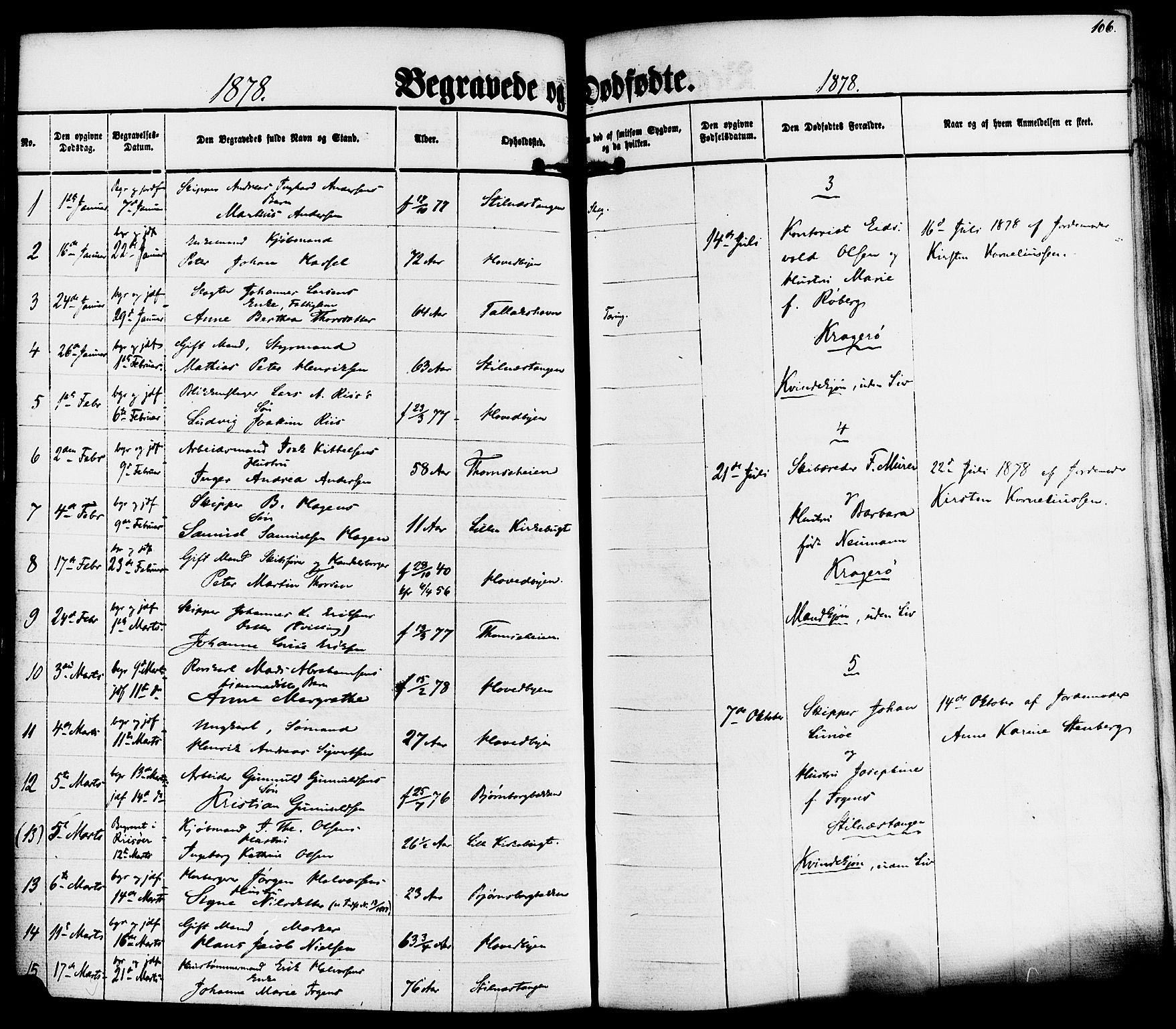 Kragerø kirkebøker, SAKO/A-278/F/Fa/L0010: Parish register (official) no. 10, 1861-1885, p. 106