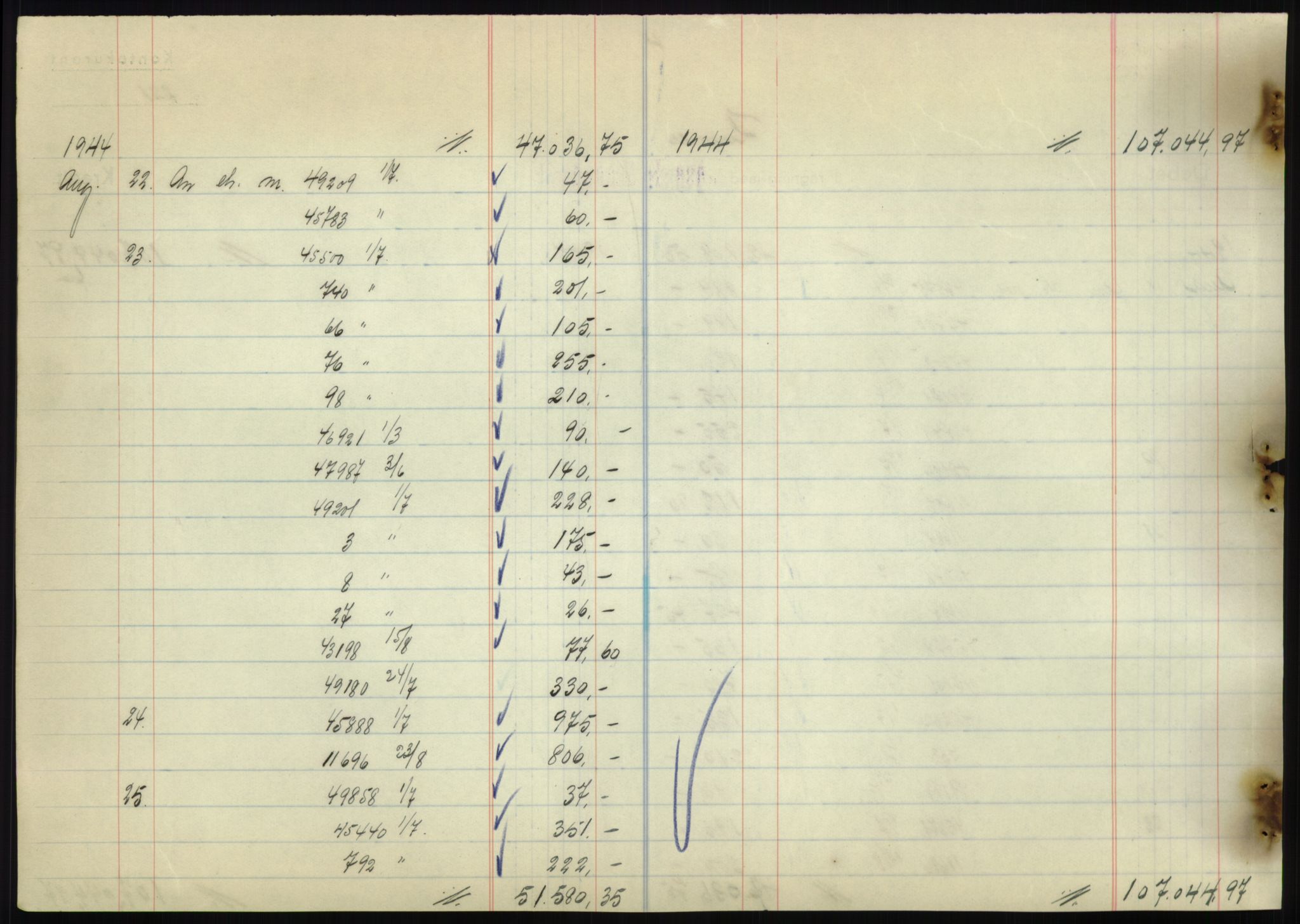 Forsvarsdepartementet, 10. kontor / Oppgjørskontoret, AV/RA-RAFA-1225/D/Db/L0180: Lista oppgjørskontor, 1942-1952, p. 2188