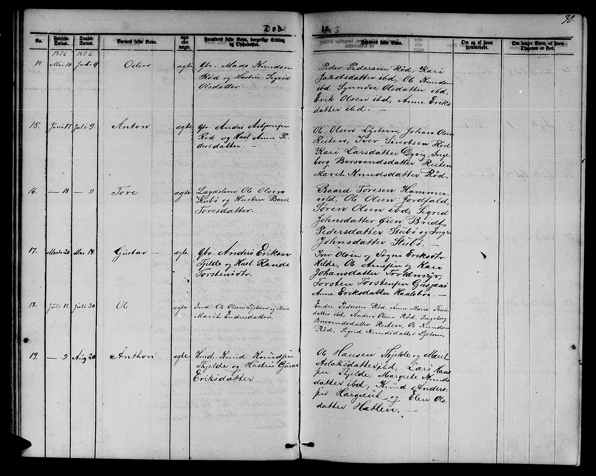 Ministerialprotokoller, klokkerbøker og fødselsregistre - Møre og Romsdal, AV/SAT-A-1454/551/L0630: Parish register (copy) no. 551C02, 1867-1885, p. 30