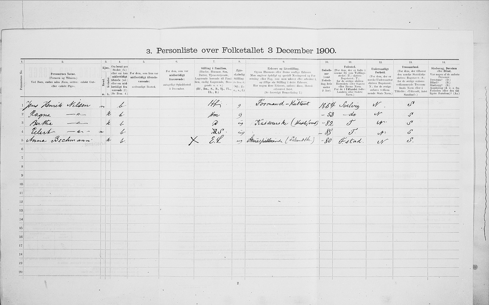 SAO, 1900 census for Kristiania, 1900, p. 74459