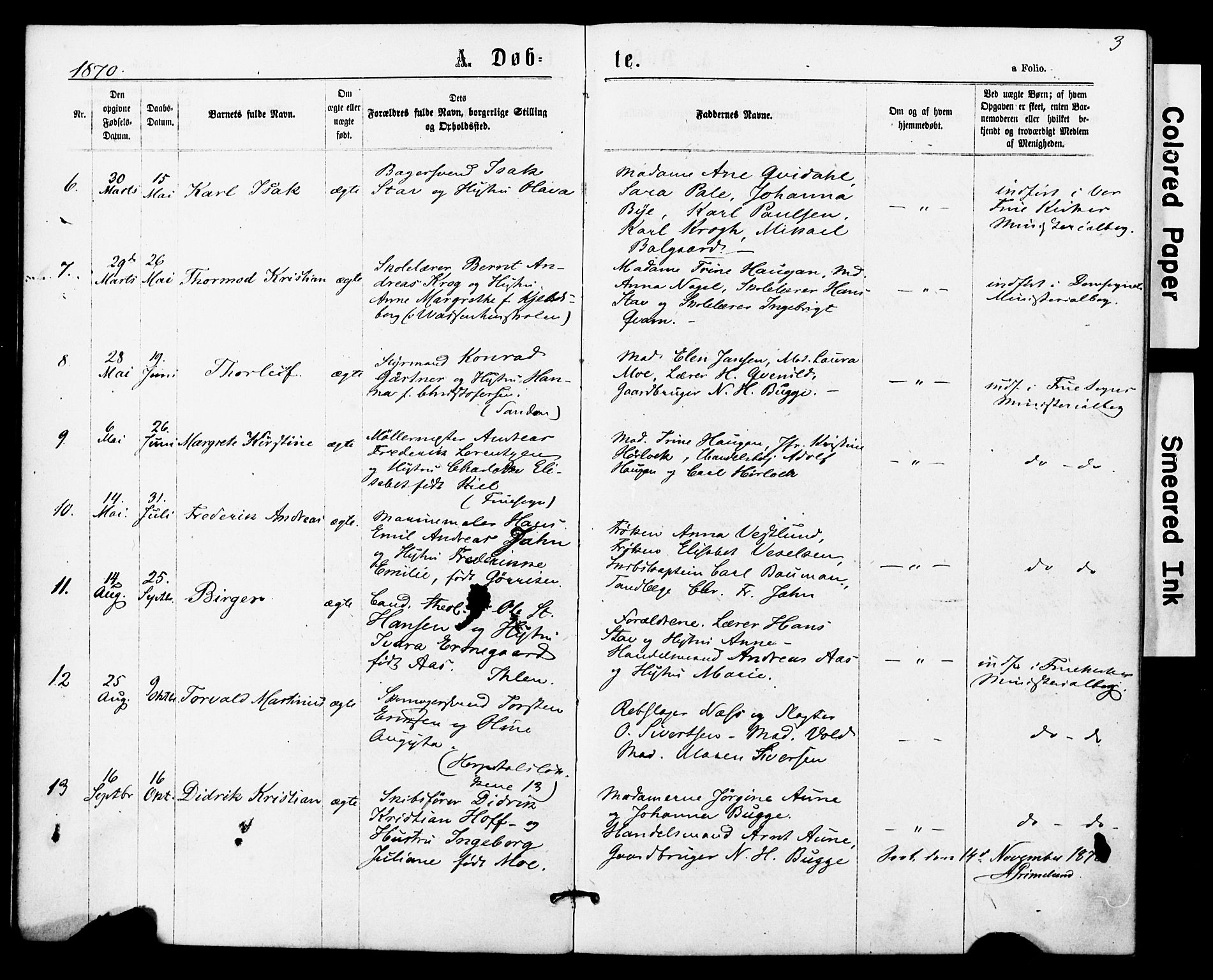Ministerialprotokoller, klokkerbøker og fødselsregistre - Sør-Trøndelag, SAT/A-1456/623/L0469: Parish register (official) no. 623A03, 1868-1883, p. 3