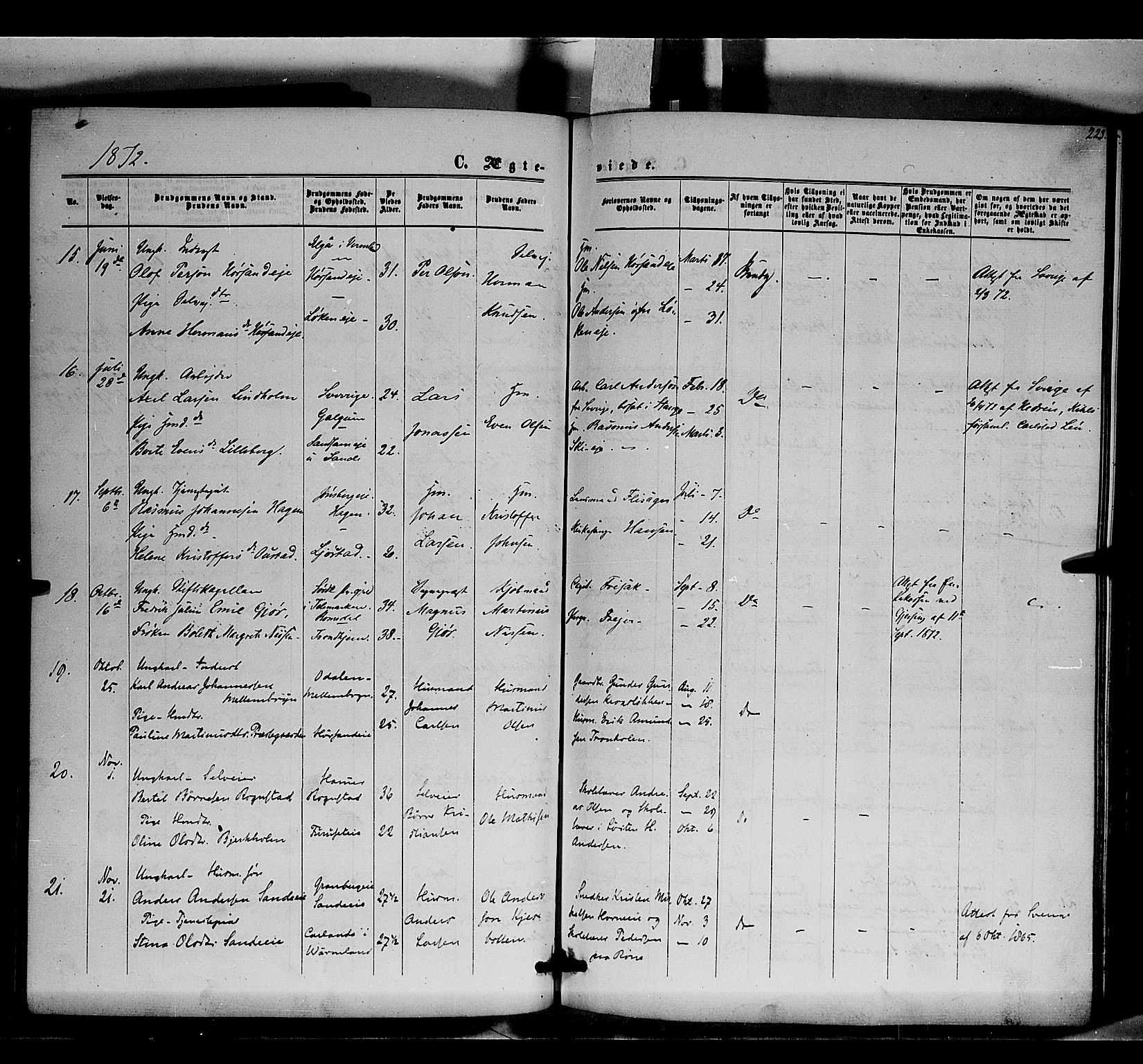 Romedal prestekontor, AV/SAH-PREST-004/K/L0005: Parish register (official) no. 5, 1862-1874, p. 223