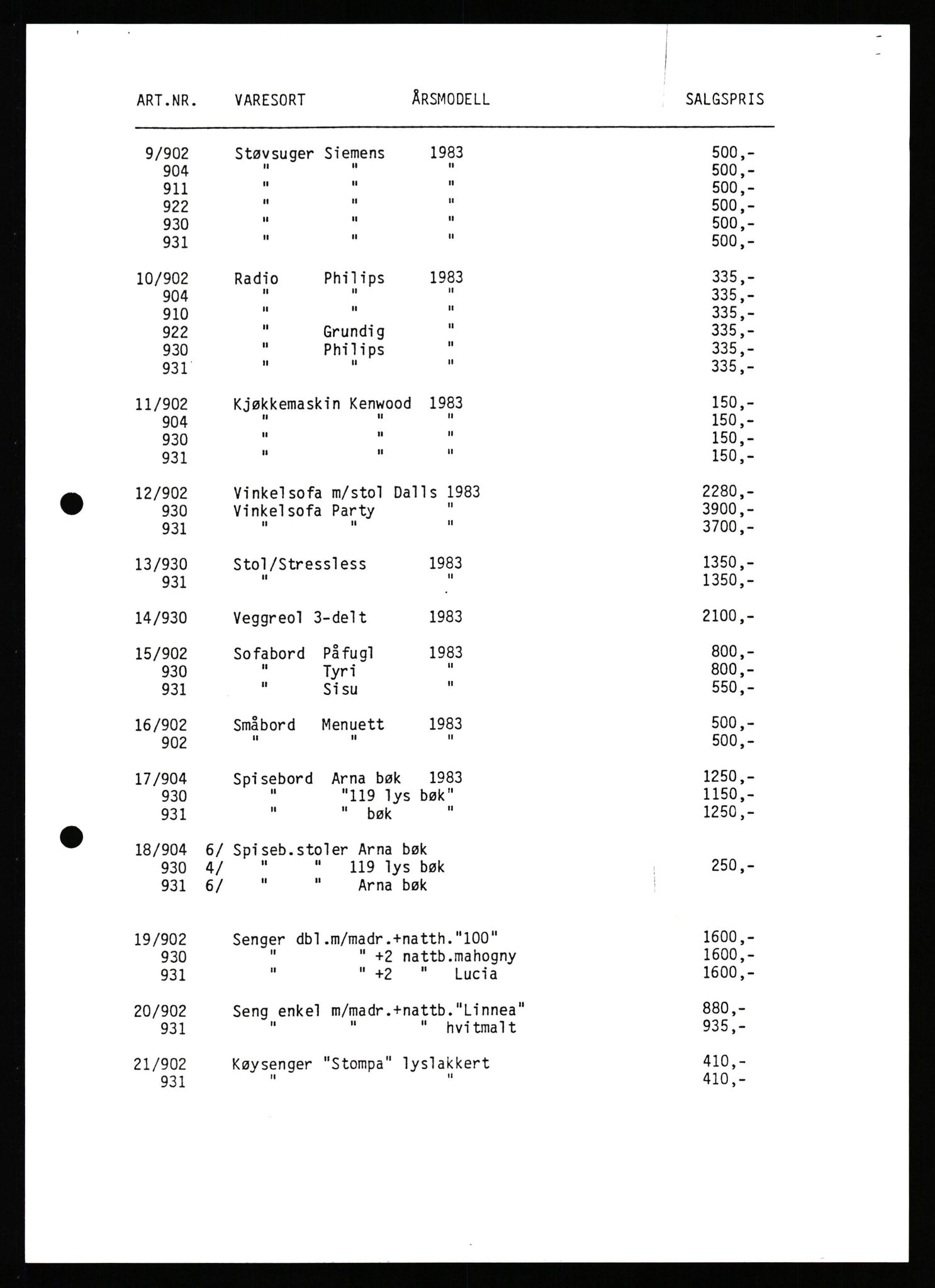 Pa 0982 - Esso Norge A/S, AV/SAST-A-100448/X/Xd/L0003: Ukenytt, 1987-1991