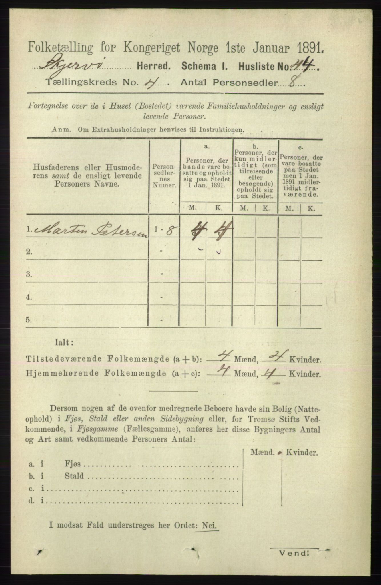 RA, 1891 census for 1941 Skjervøy, 1891, p. 2267