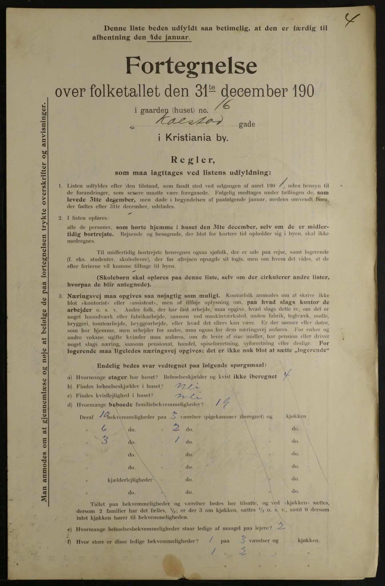 OBA, Municipal Census 1901 for Kristiania, 1901, p. 8084