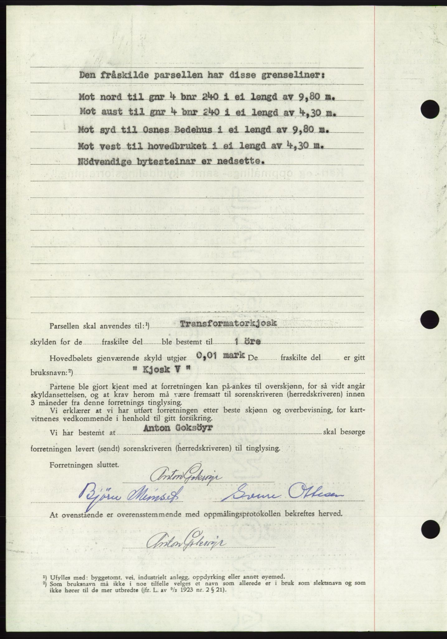 Søre Sunnmøre sorenskriveri, AV/SAT-A-4122/1/2/2C/L0108: Mortgage book no. 34A, 1957-1958, Diary no: : 3176/1957