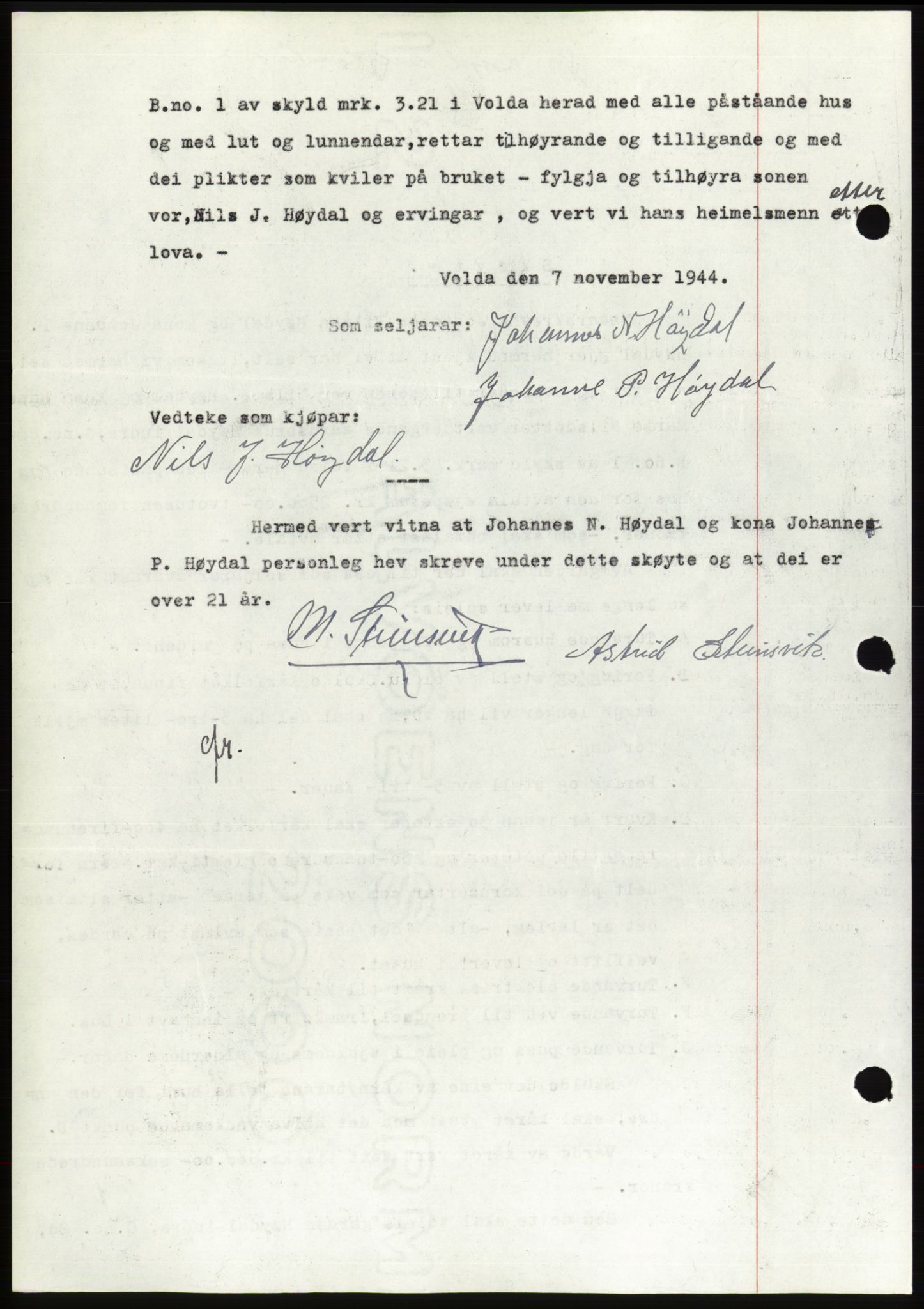 Søre Sunnmøre sorenskriveri, SAT/A-4122/1/2/2C/L0076: Mortgage book no. 2A, 1943-1944, Diary no: : 917/1944