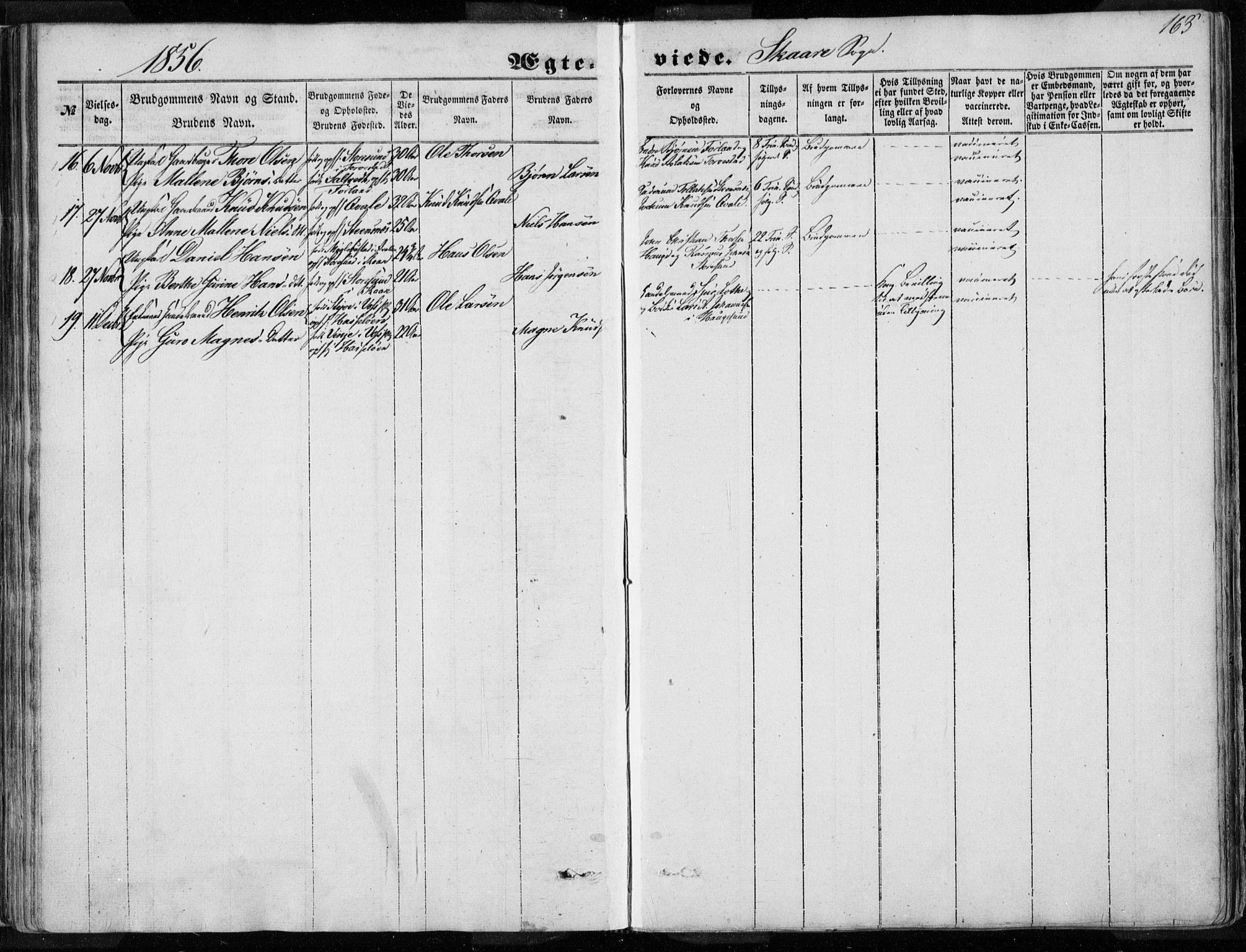 Torvastad sokneprestkontor, AV/SAST-A -101857/H/Ha/Haa/L0009: Parish register (official) no. A 9, 1847-1856, p. 163