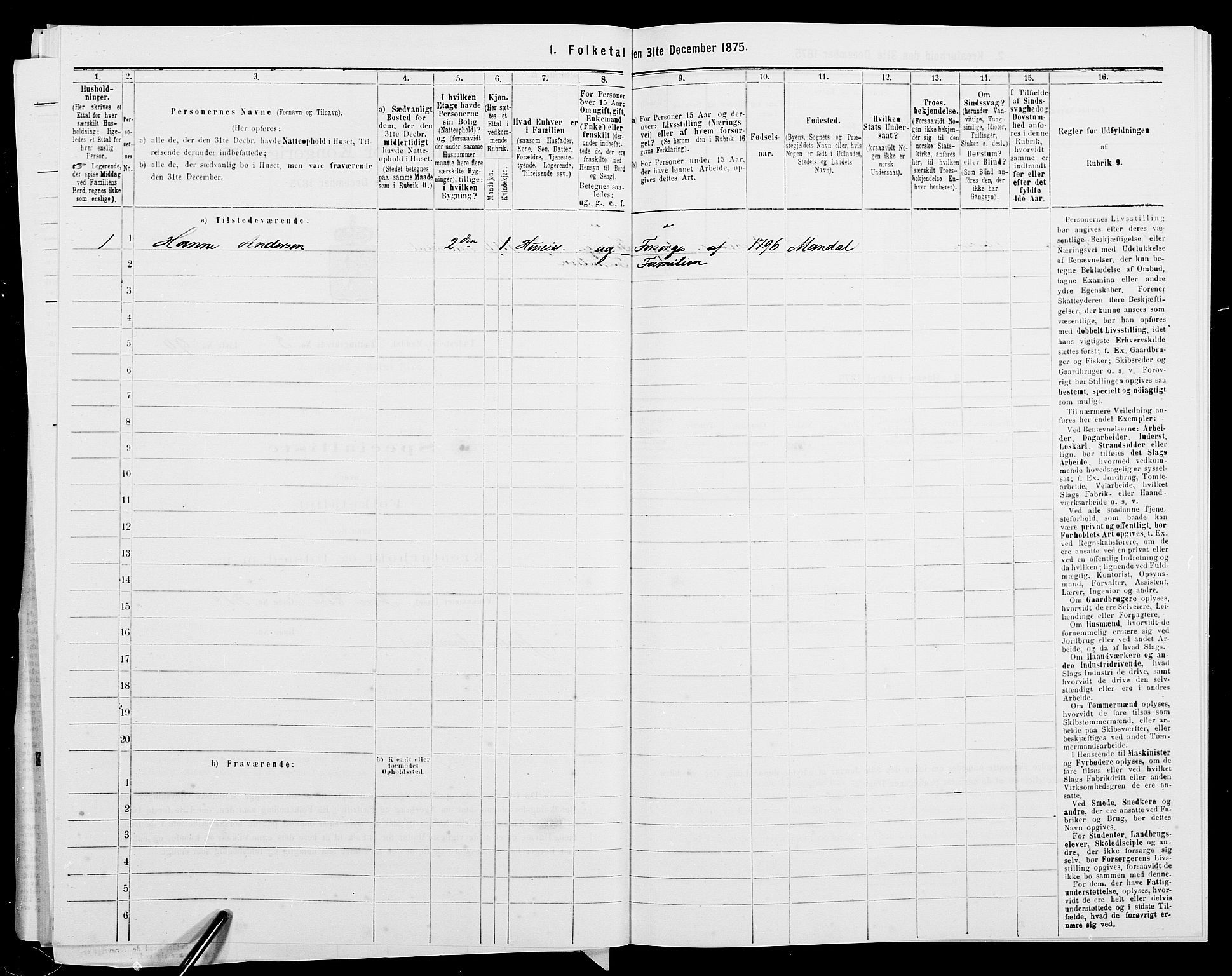 SAK, 1875 census for 1002B Mandal/Mandal, 1875, p. 203