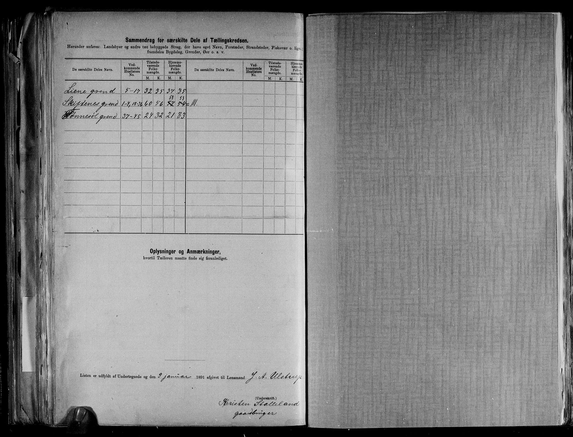 RA, 1891 census for 0924 Landvik, 1891, p. 21