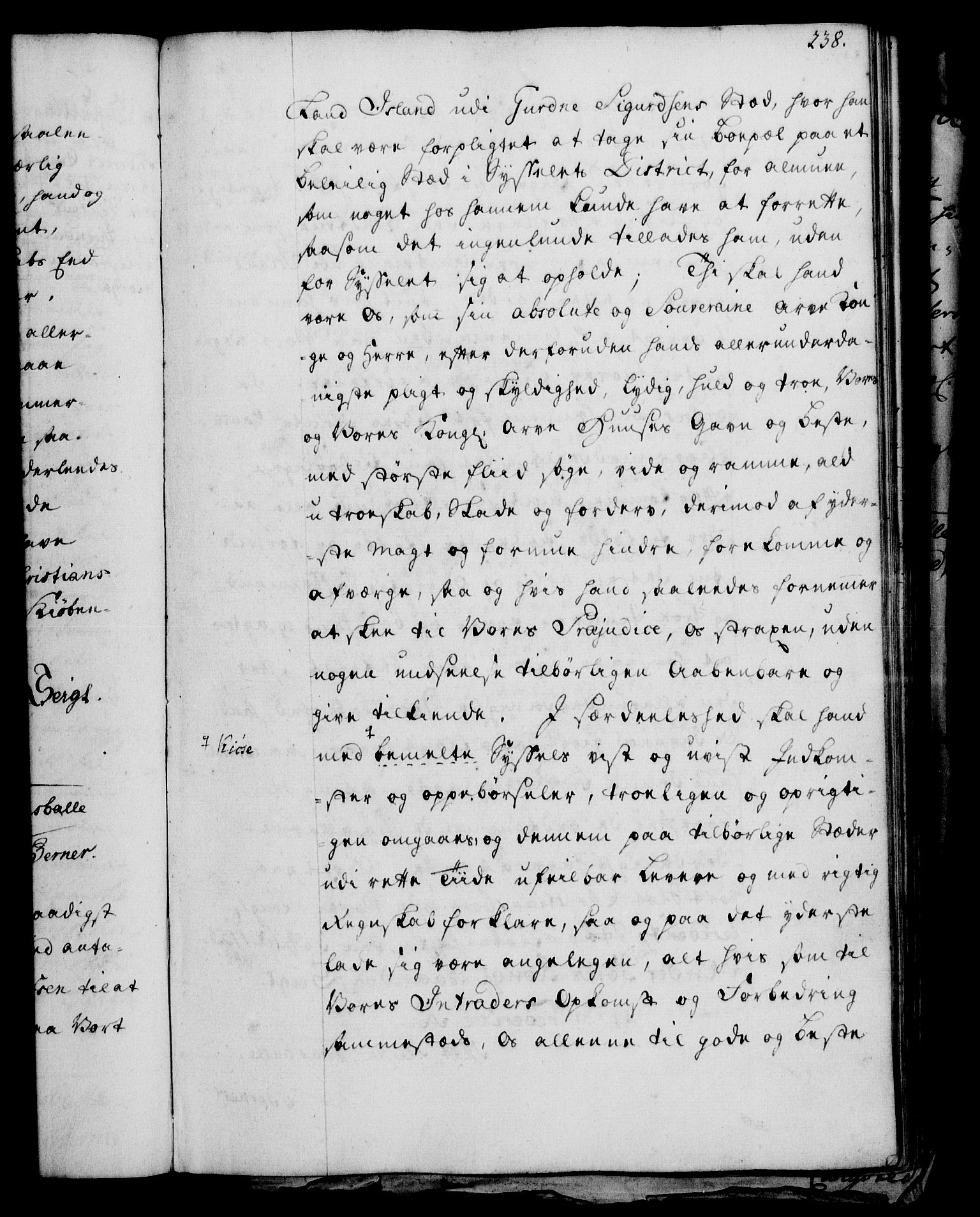 Rentekammeret, Kammerkanselliet, RA/EA-3111/G/Gg/Gge/L0003: Norsk bestallingsprotokoll med register (merket RK 53.27), 1745-1761, p. 238