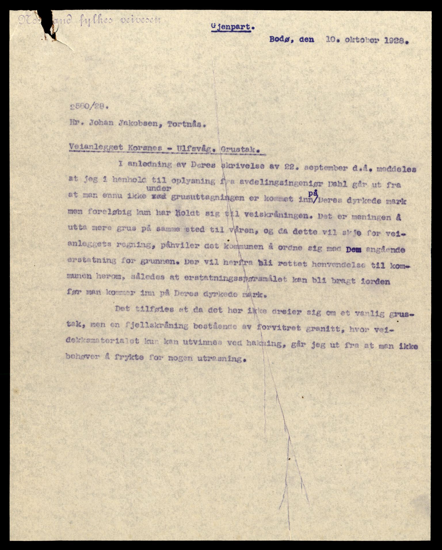 Nordland vegkontor, AV/SAT-A-4181/F/Fa/L0030: Hamarøy/Tysfjord, 1885-1948, p. 214