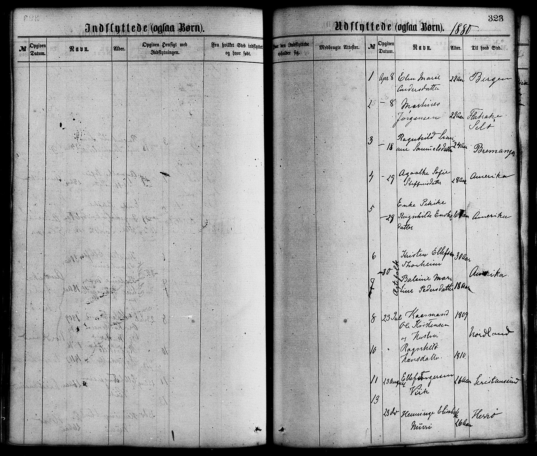 Davik sokneprestembete, AV/SAB-A-79701/H/Haa/Haaa/L0006: Parish register (official) no. A 6, 1867-1881, p. 323